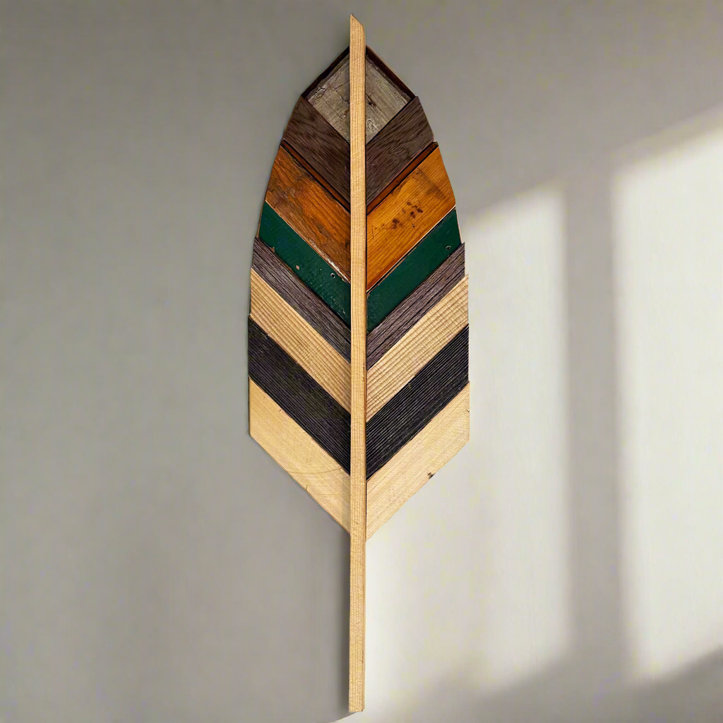Feather | Wooden Wall Art - Greenbriar Market + Refillery