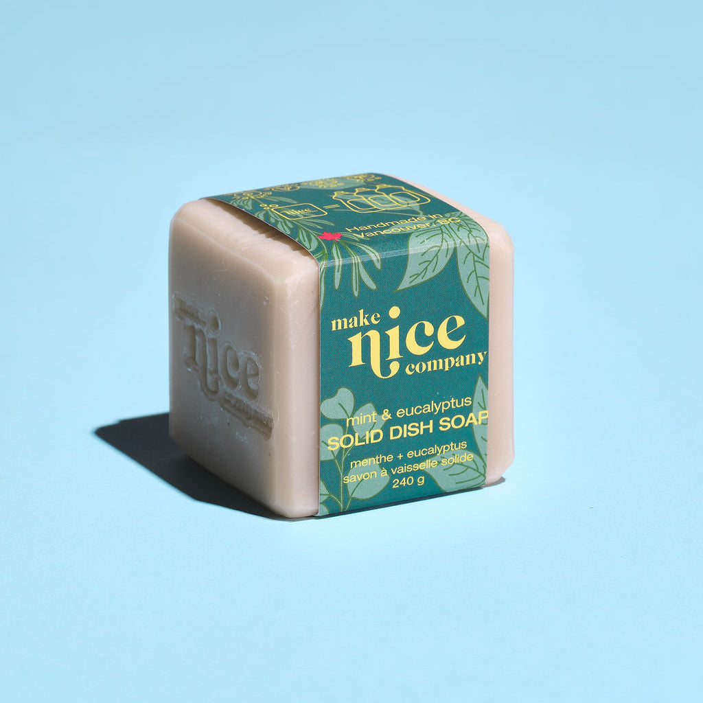 Mint + Eucalyptus Solid Dish Soap - Greenbriar Market + Refillery