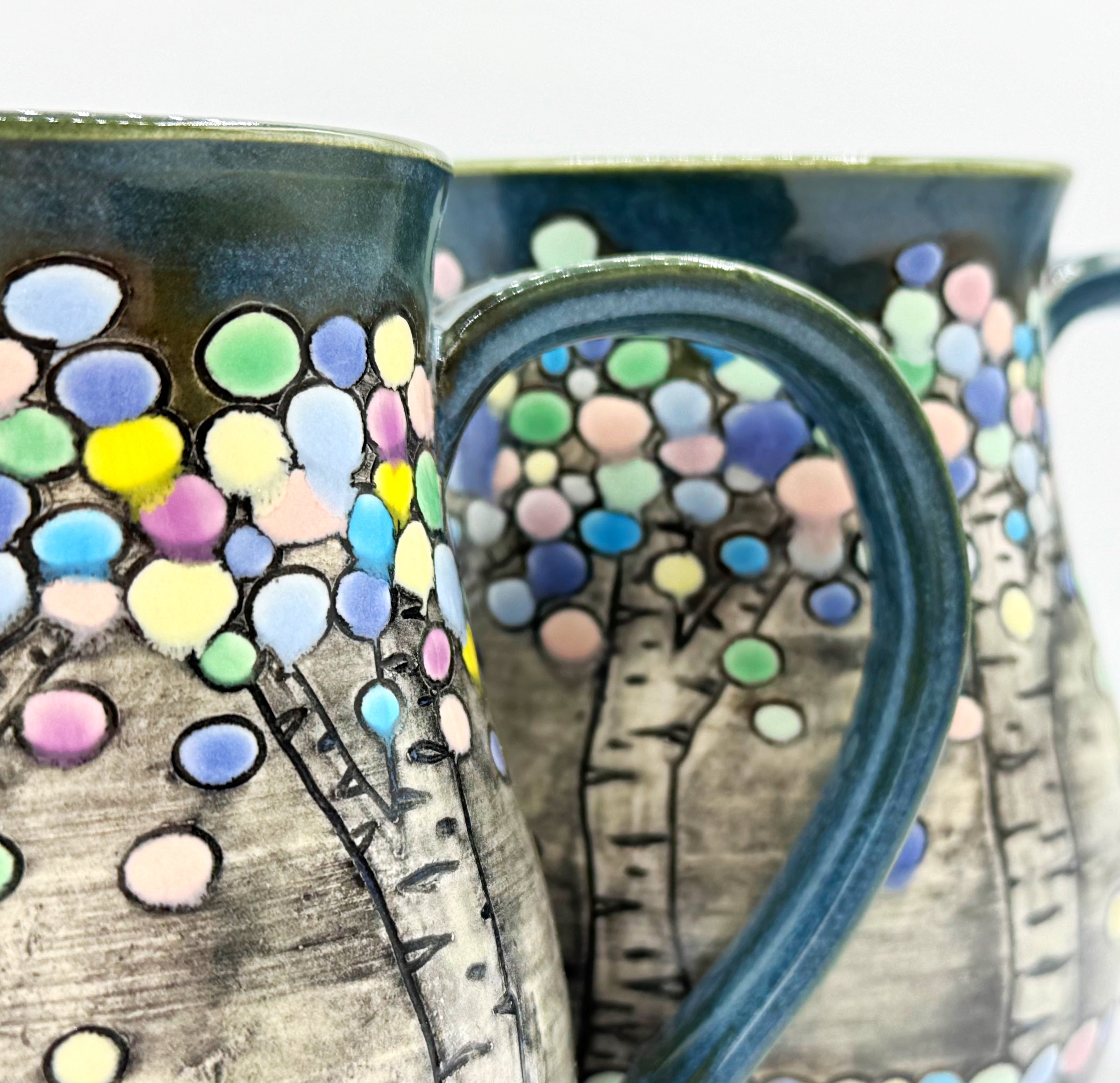 Carved Ceramic Mug | Birch Balloons - Greenbriar Market + Refillery