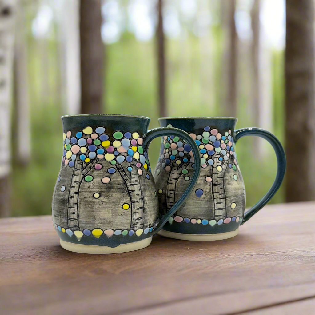 Carved Ceramic Mug | Birch Balloons - Greenbriar Market + Refillery