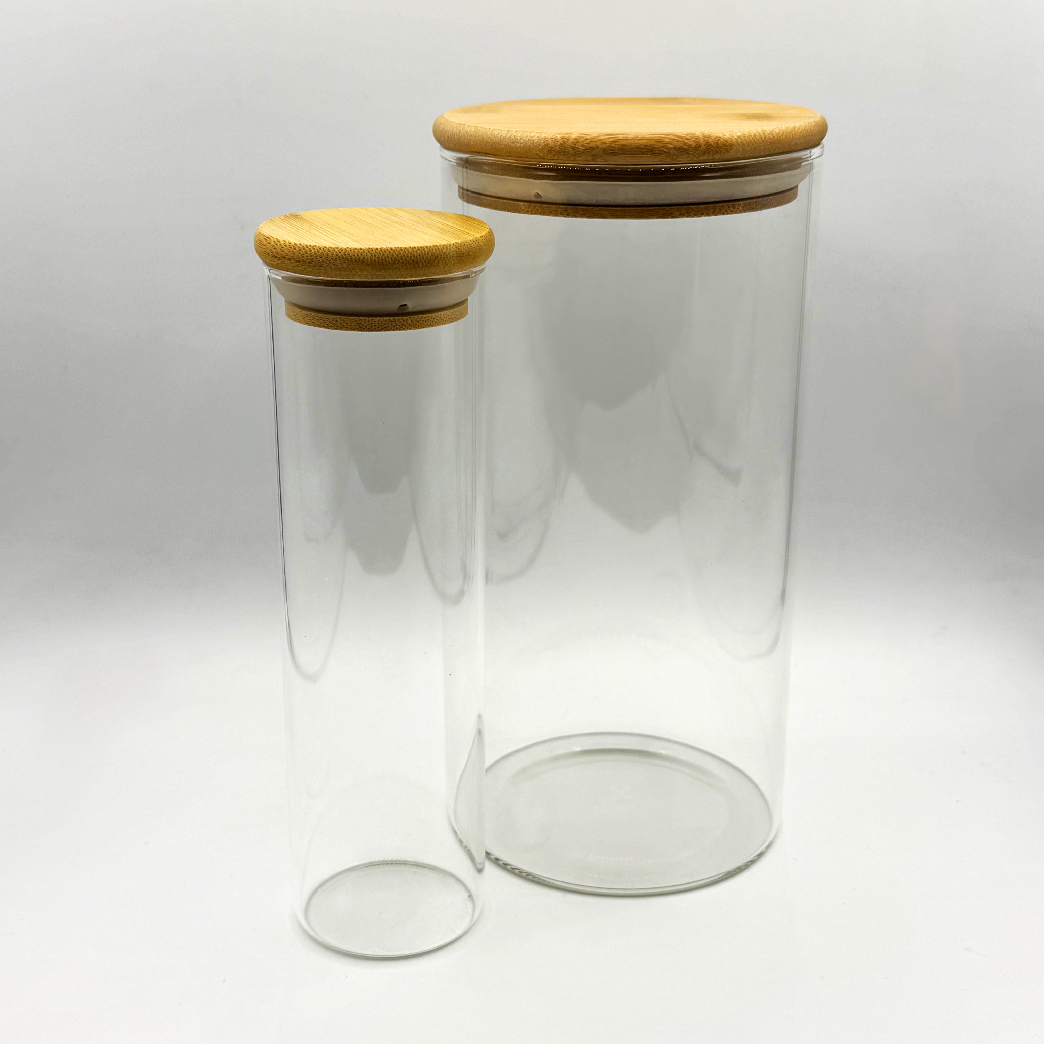 Glass Jar With Bamboo Lid - Greenbriar Market + Refillery