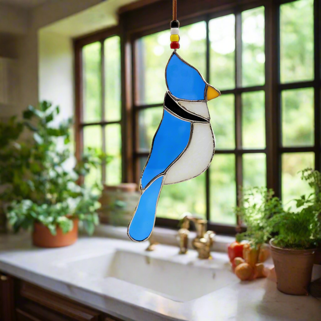 Stained Glass | Blue Jay - Greenbriar Market + Refillery