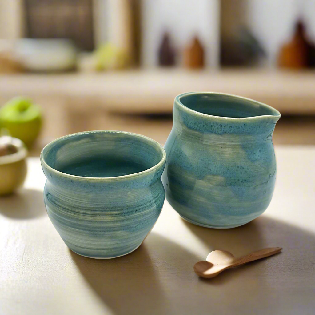 Ceramic Cream & Sugar Set - Greenbriar Market + Refillery