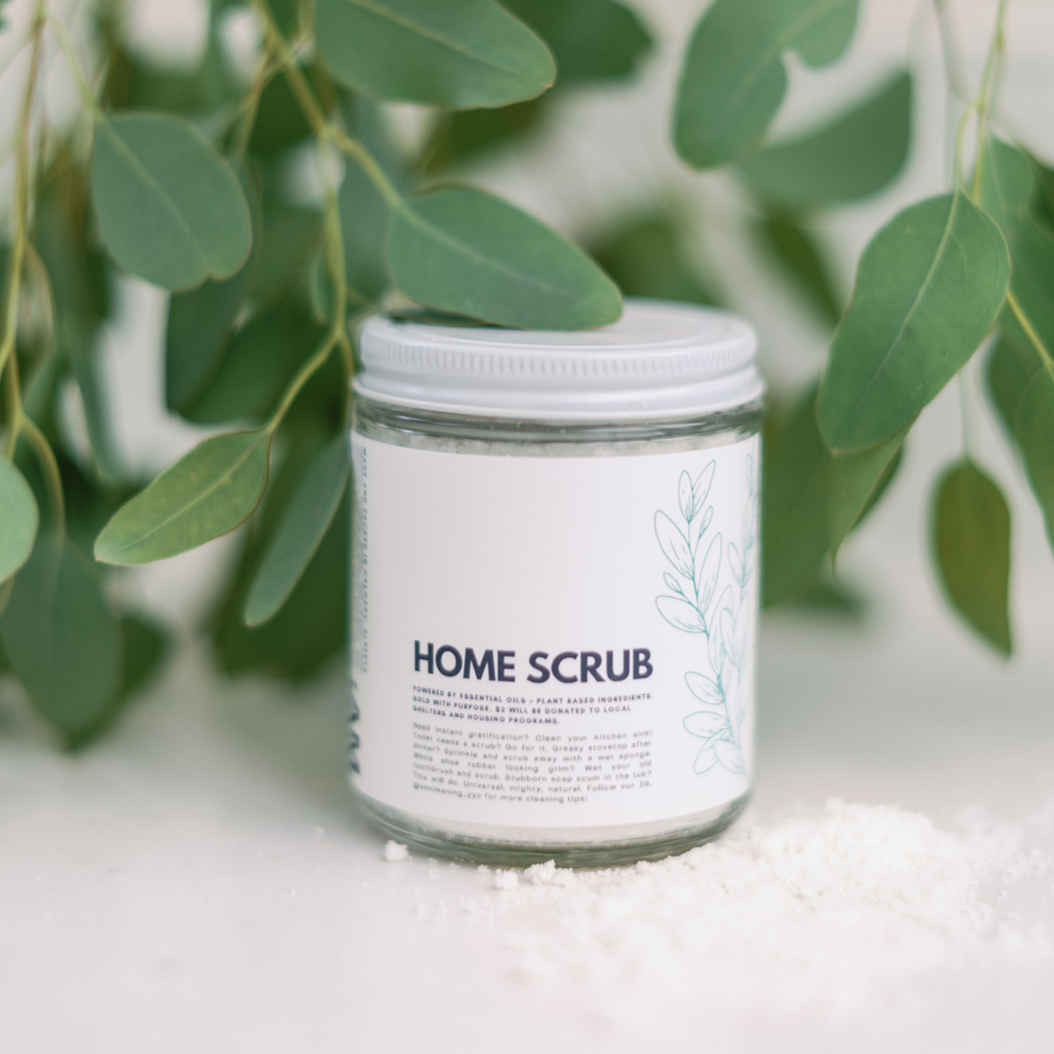 Home Scrub Cleaner jar with eucalyptus, Greenbriar Market Calgary