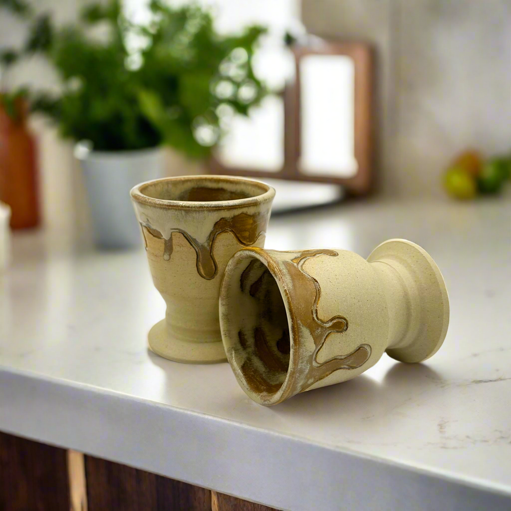 The Drip | Ceramic Hand Carved Chalice - Greenbriar Market + Refillery
