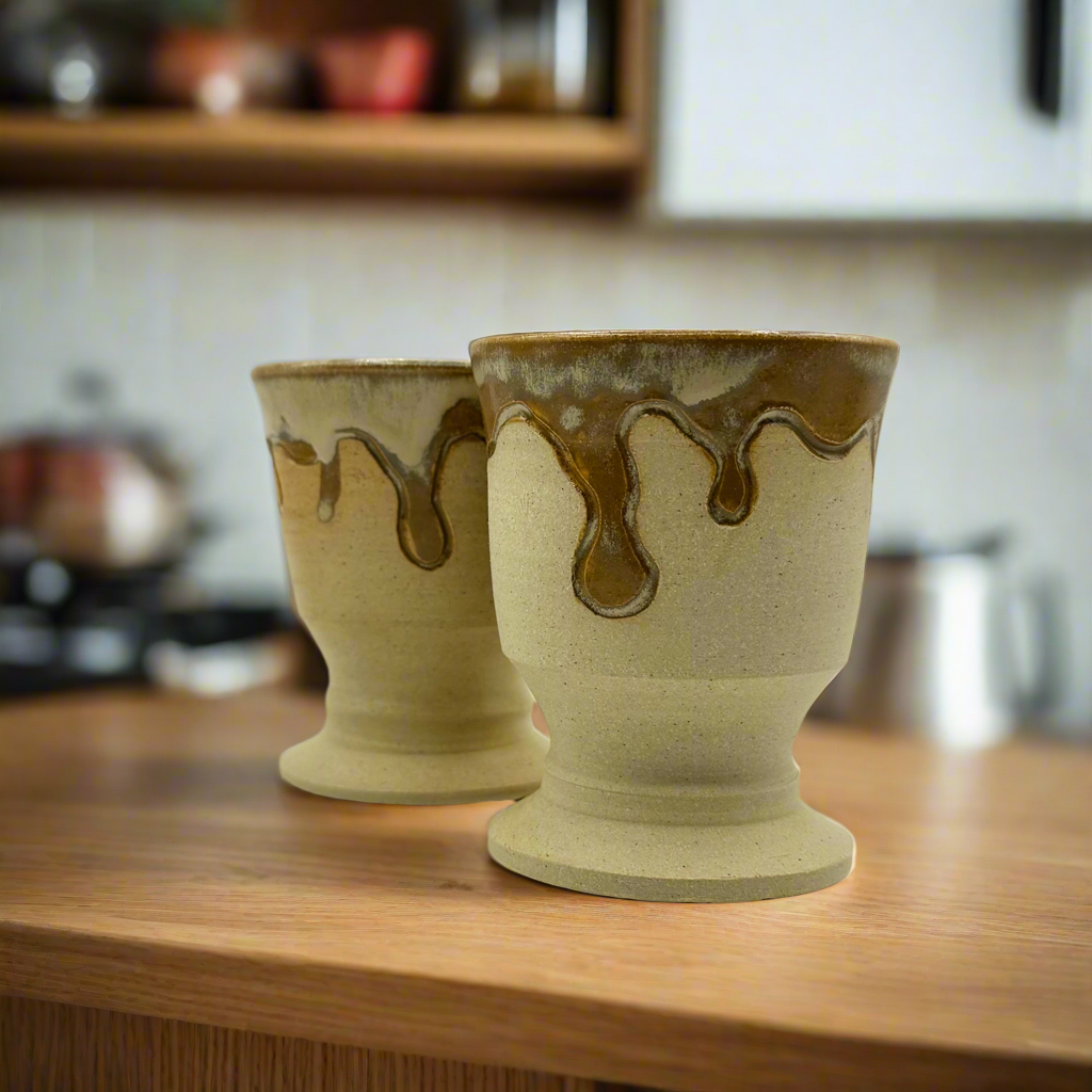 The Drip | Ceramic Hand Carved Chalice - Greenbriar Market + Refillery