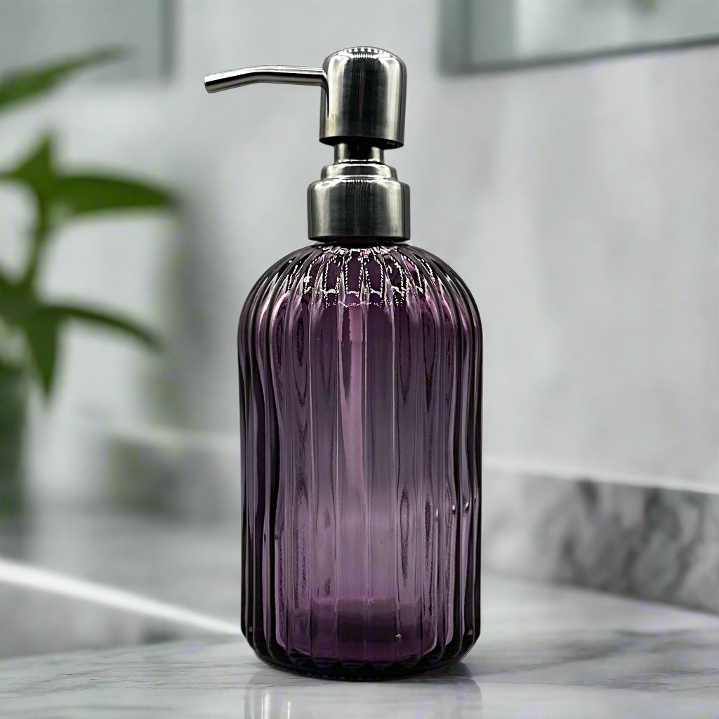 Colourful Glass Pump Bottle - Greenbriar Market + Refillery