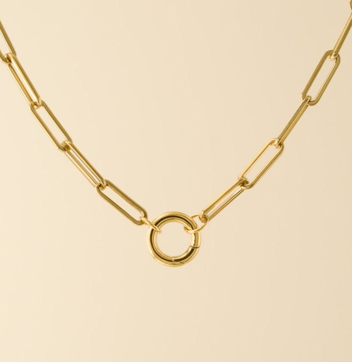 Paperclip Chain Charm Necklace - Greenbriar Market + Refillery