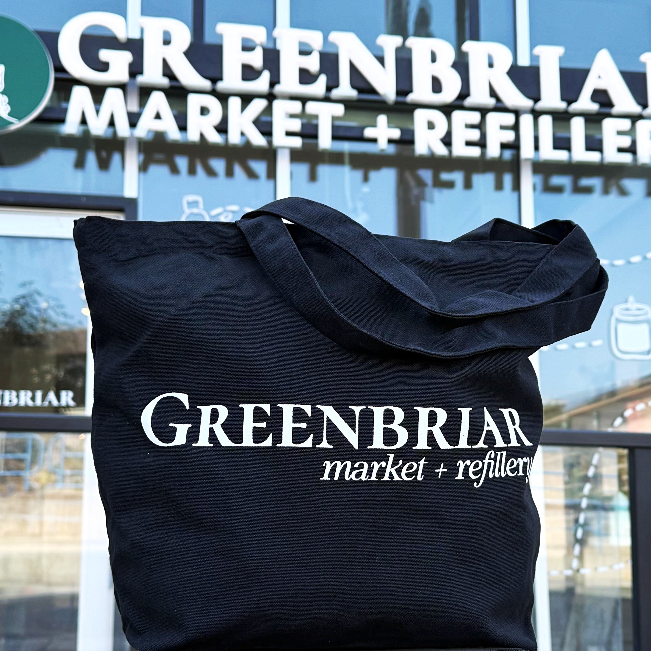 Greenbriar Market Tote Bag | Black Edition - Greenbriar Market + Refillery