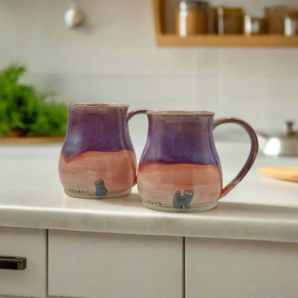 Laura Drysdale Ceramics Ceramic Mug Sassy Cats