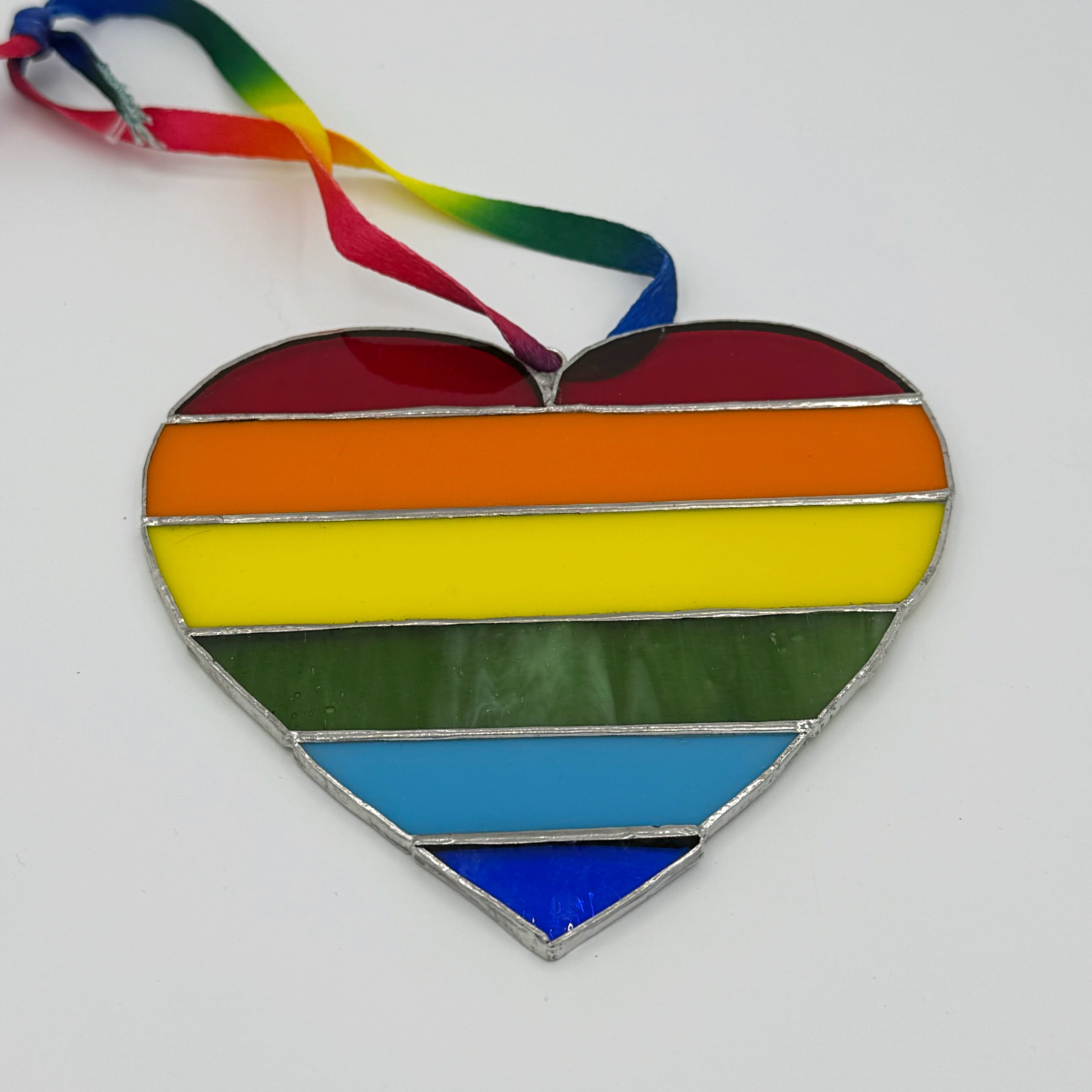Stained Glass | Rainbow Heart - Greenbriar Market + Refillery