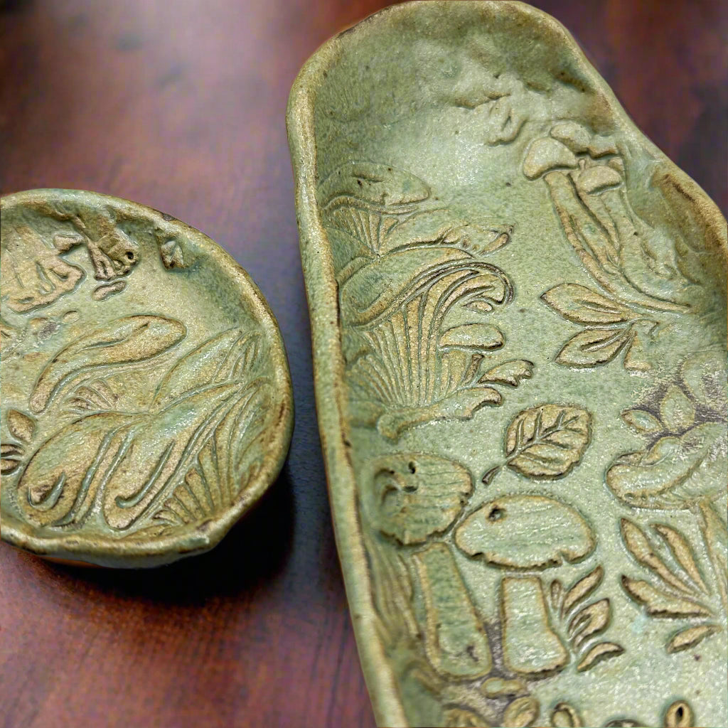 Fungi Forager | Ceramic Trinket Tray - Greenbriar Market + Refillery