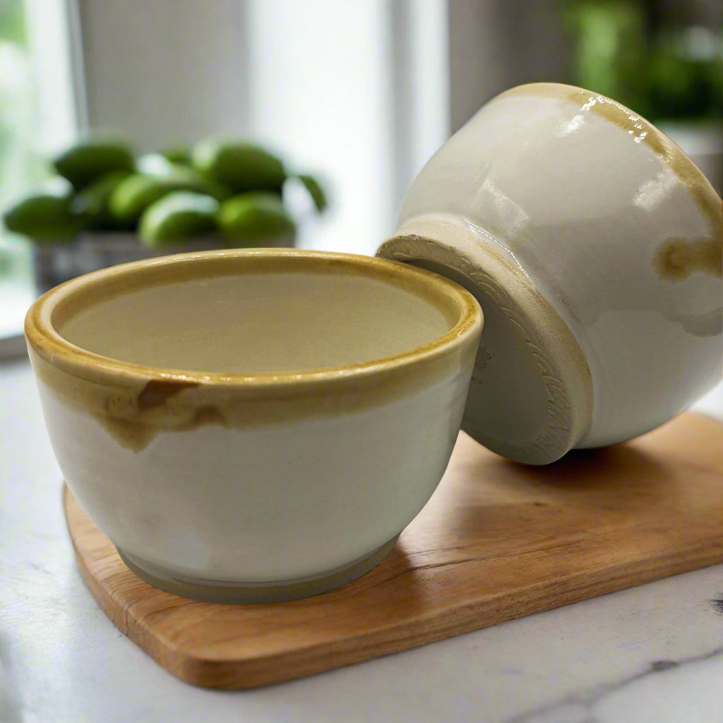 Seto Pottery Golden Prairies & Peaks Ceramic Bowl Medium