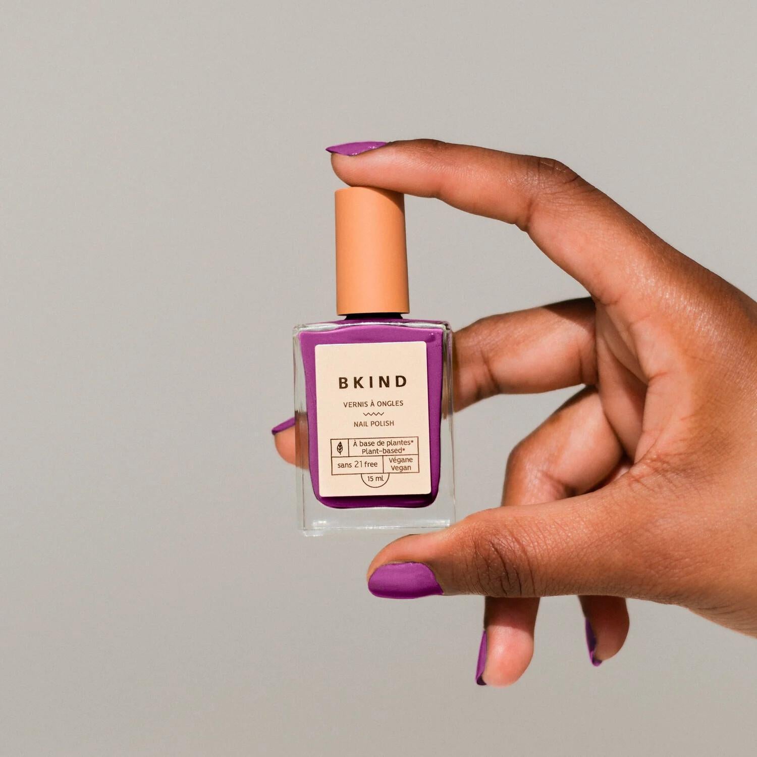 BKIND Aries nail polish – Calgary cruelty-free nail colour in a bold plum purple for vibrant, toxin-free style.
