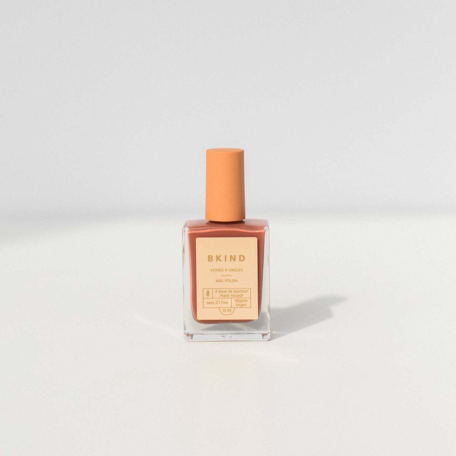 BKIND Arizona nail polish – Calgary non-toxic nude nail colour in a warm brown-pink for everyday wear.