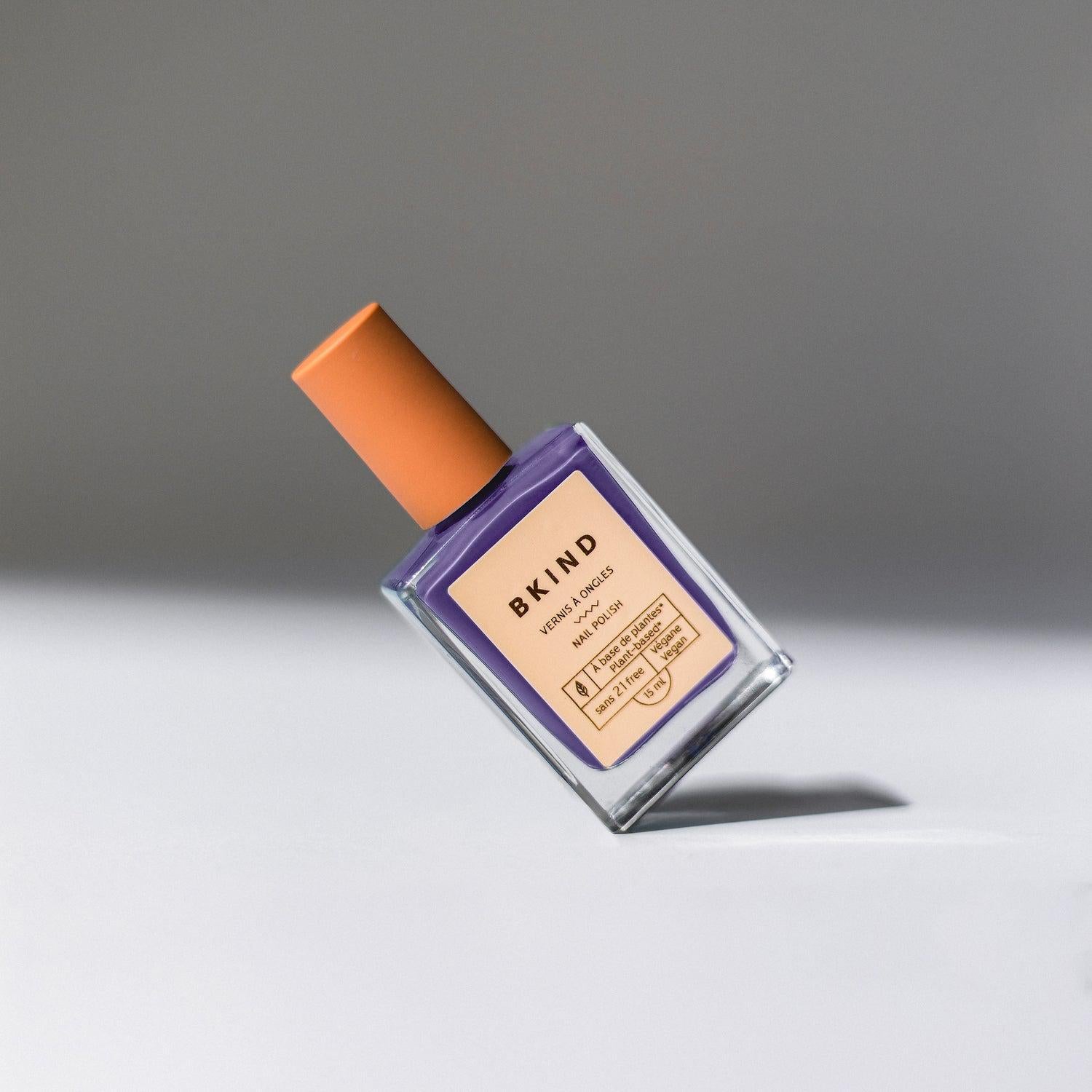 BKIND Berry Kini nail polish – Calgary vegan nail colour in a bold, non-toxic purple for statement manicures.