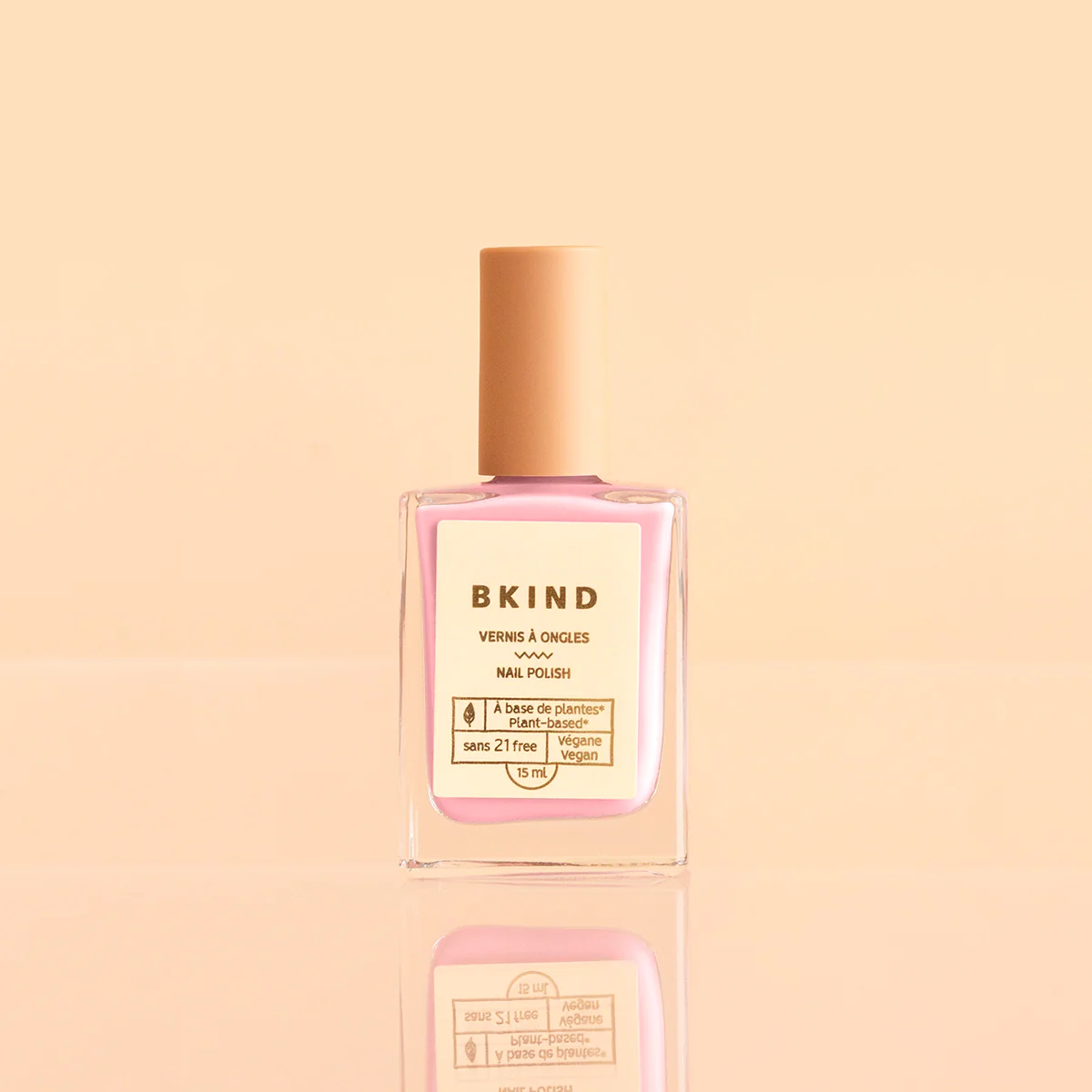 BKIND Biche Club vegan nail polish – pastel opal pink nail colour, non-toxic and available in Calgary.