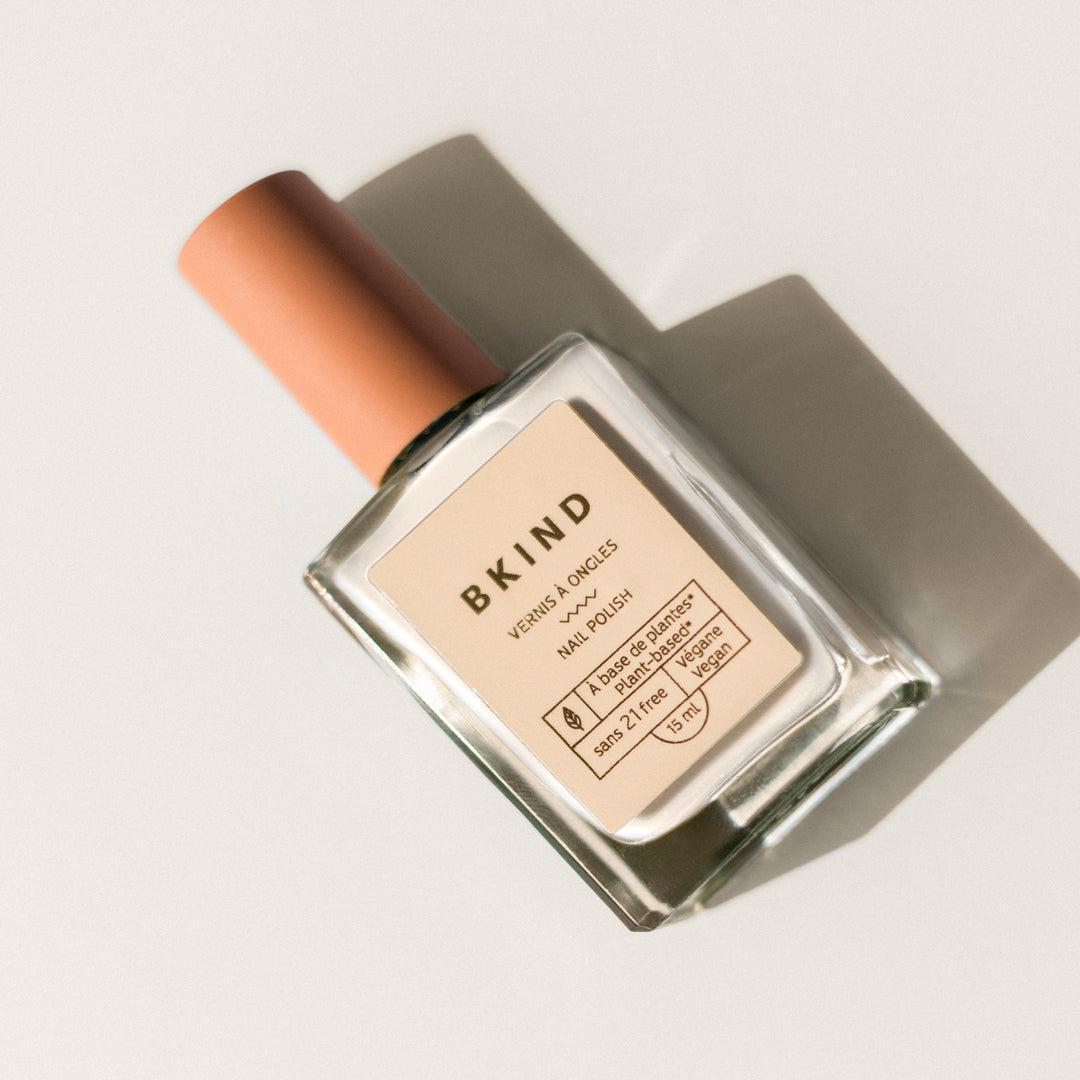 BKIND Bichon vegan nail polish β non-toxic opaque white polish with a matte finish, available in Calgary.
