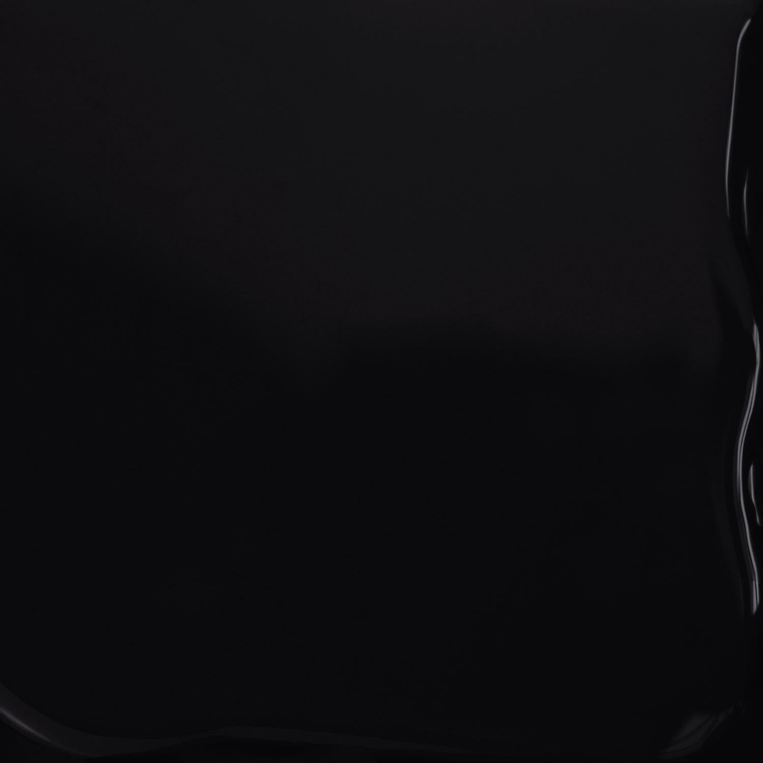 Swatch of BKIND Black Heart – non-toxic black nail polish in Calgary with a vegan, glossy finish.