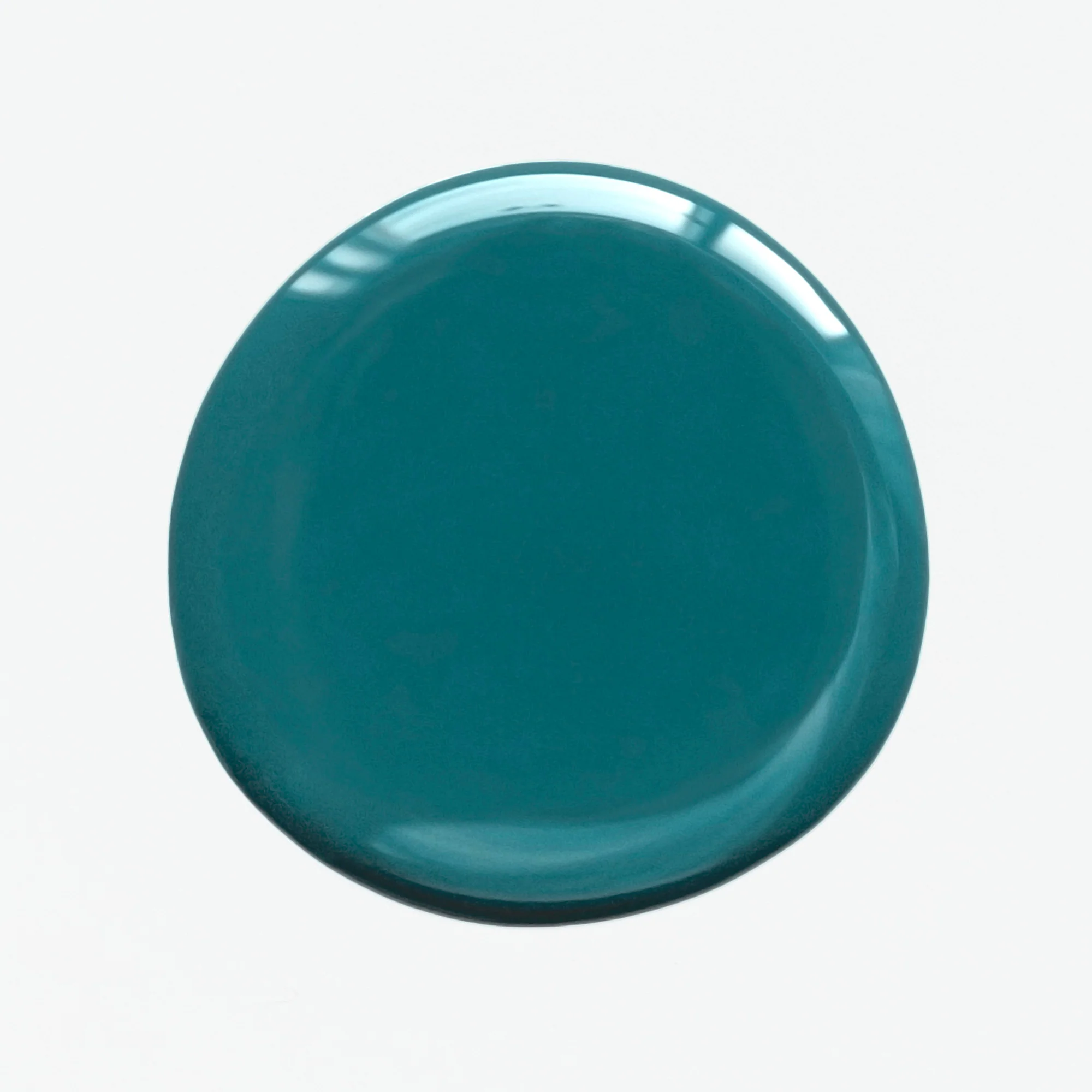 Swatch of BKIND Poule Party nail polish in dark teal