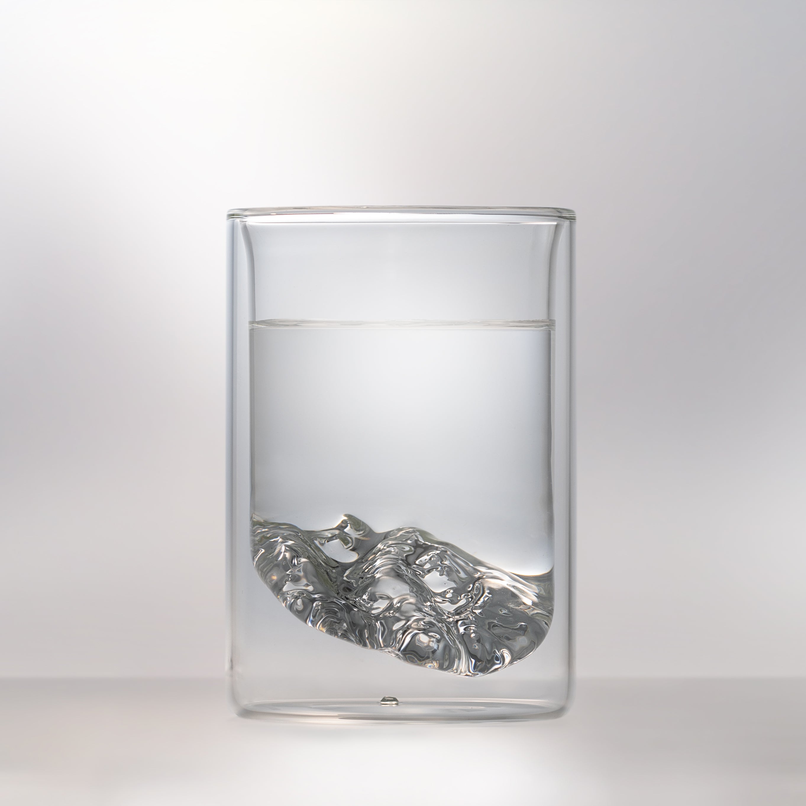 Double-walled Blackcomb glass from MTNPK with 3D mountain design, available at Greenbriar Market in Calgary