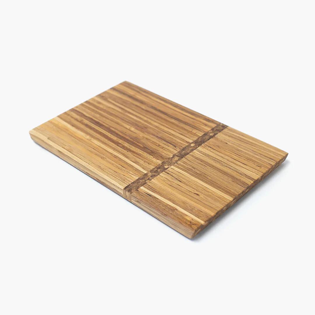 Charcuterie board made from recycled chopsticks, minimalist design