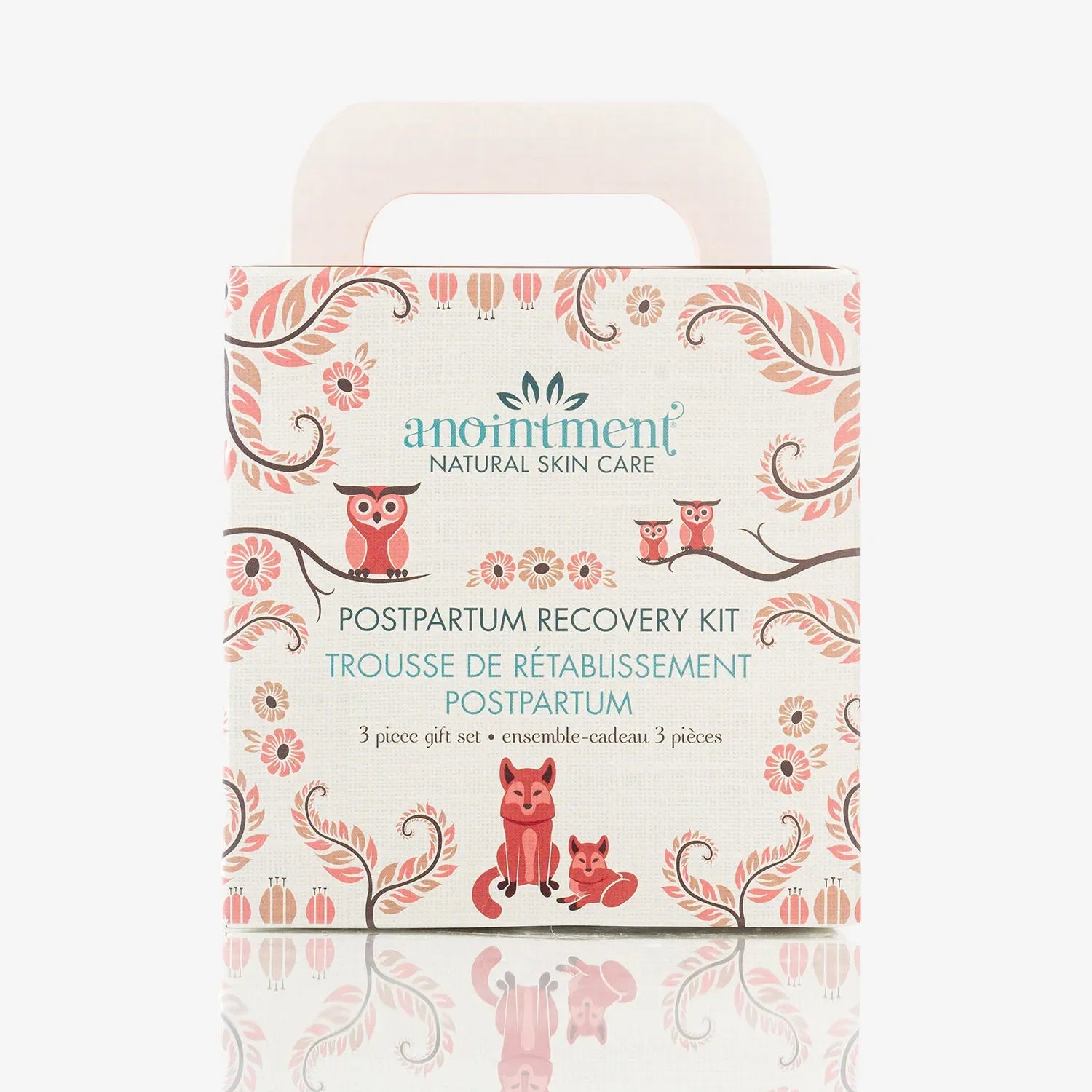 Postpartum recovery kit by Anointment featuring a curated set of soothing essentials for new moms, photographed for Greenbriar Market in Calgary