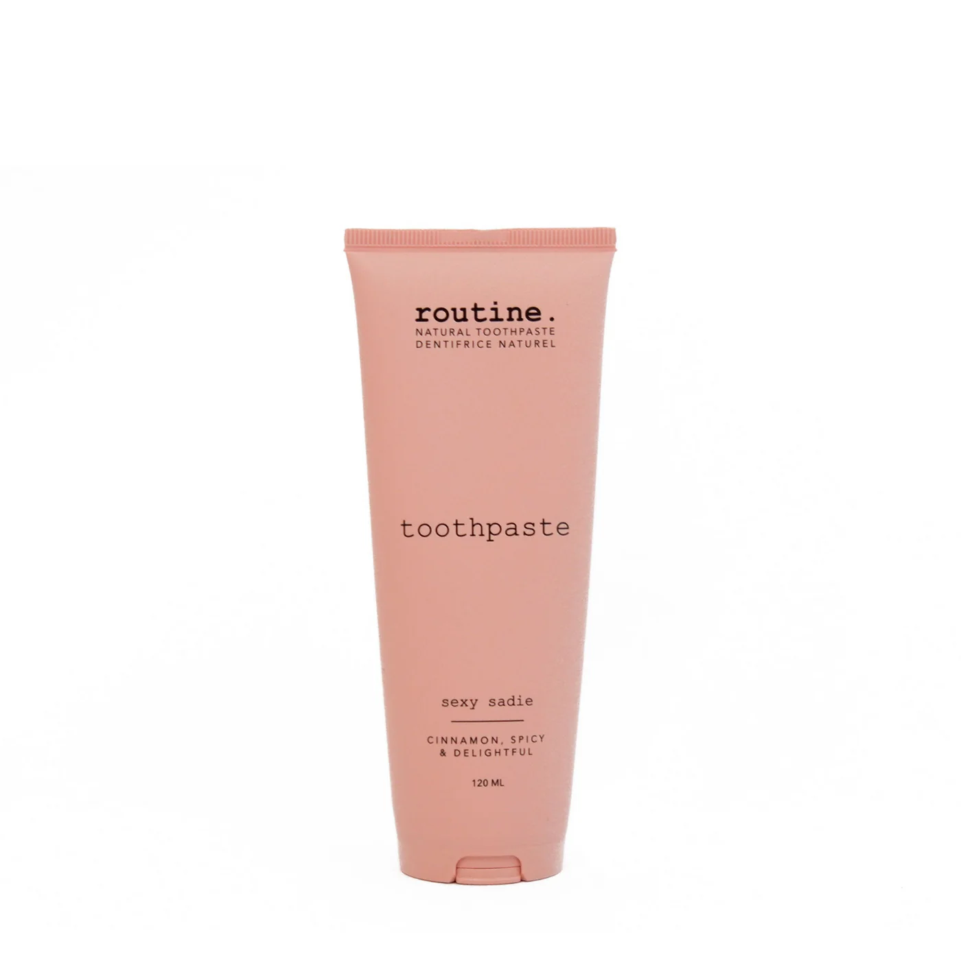 Routine Cinnamon Toothpaste tube, fluoride-free toothpaste made in Calgary