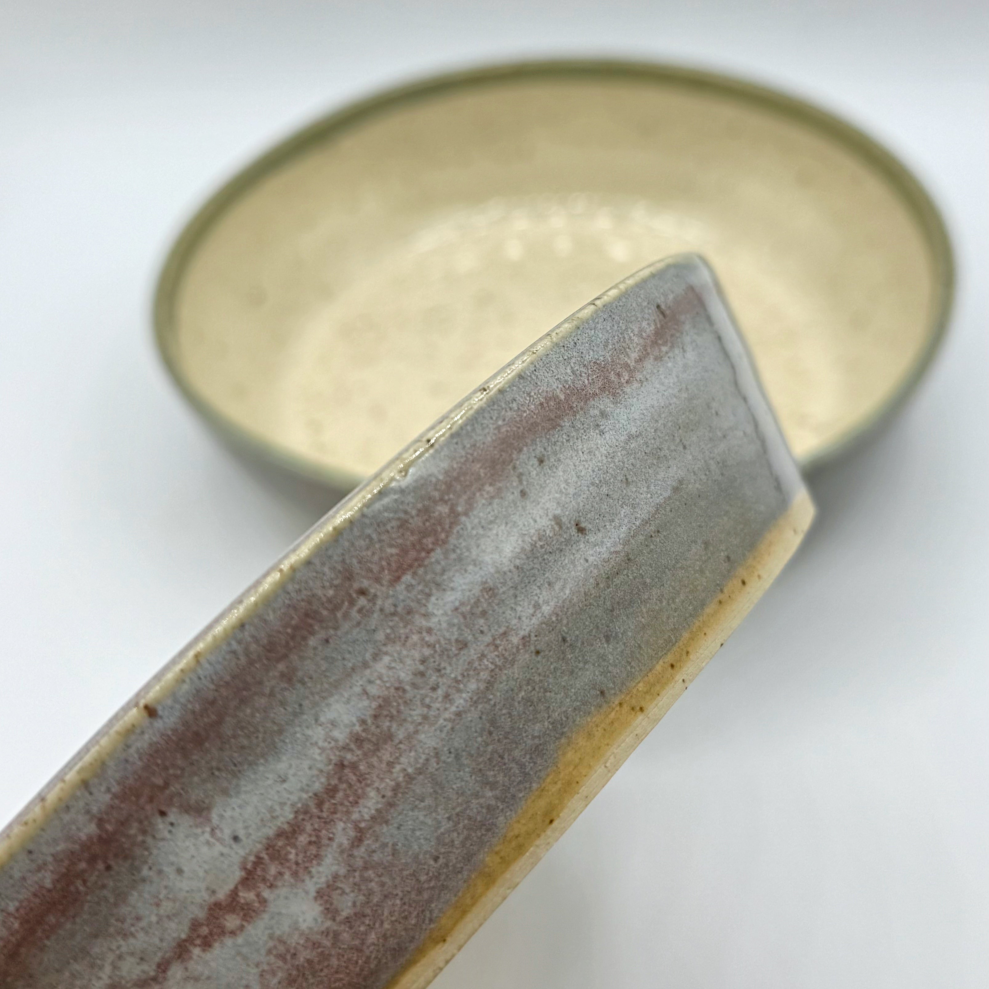 The Soft Sage Series | Ceramic Bowl-Plate - Greenbriar Market + Refillery