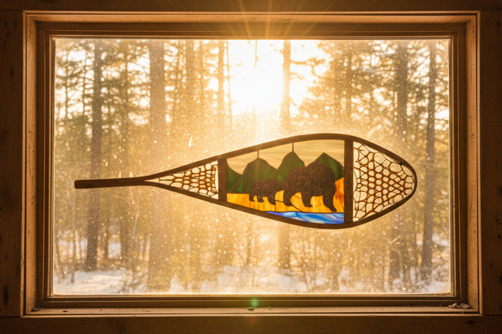 Stained Glass | Snowshoe Bears - Greenbriar Market + Refillery