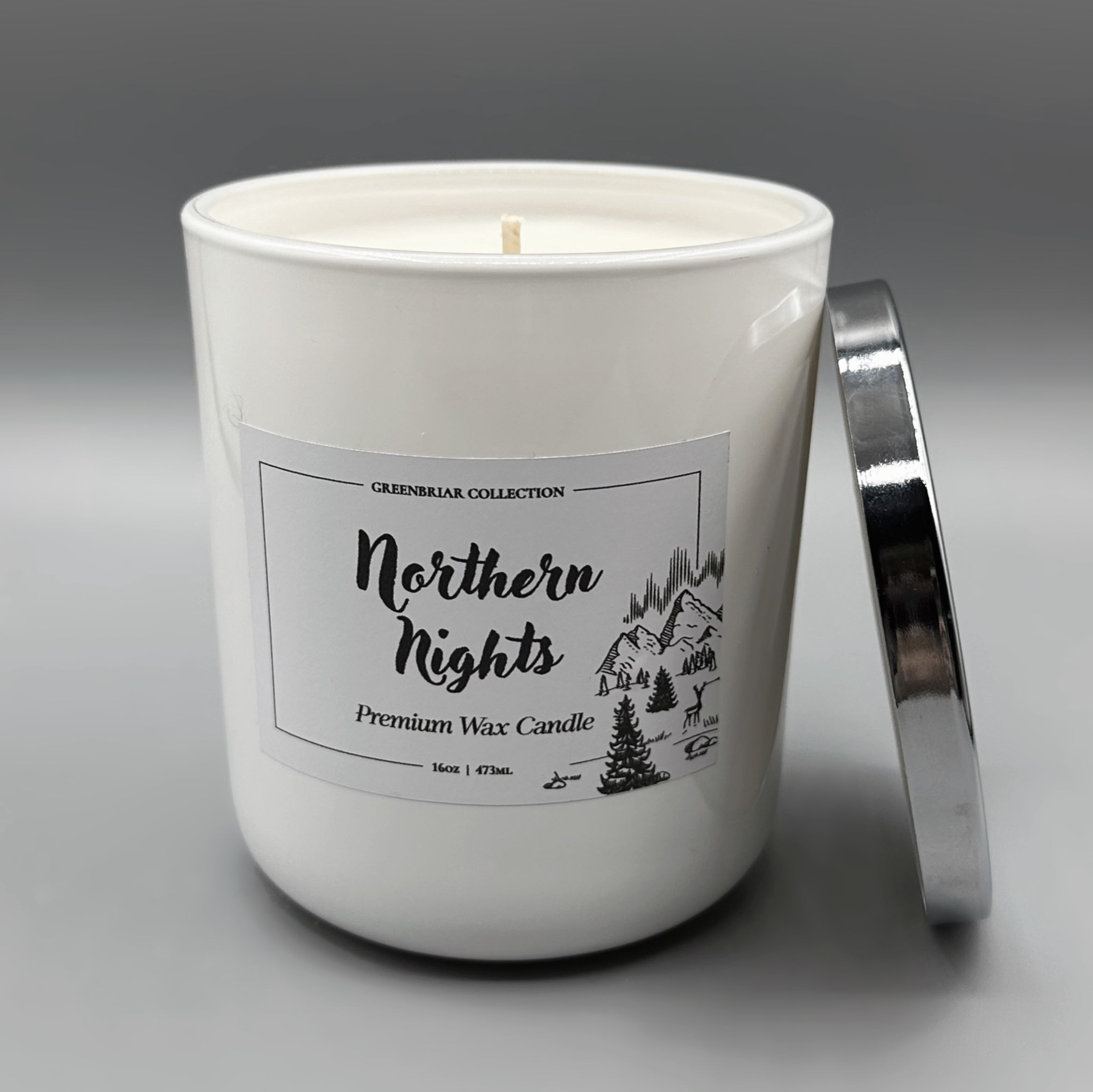 Premium Wax Holiday Candle | Northern Nights