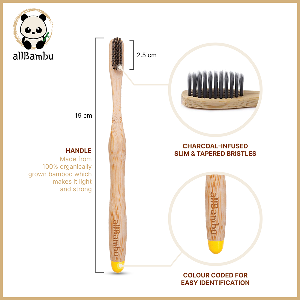 Bamboo Toothbrush | Medium | Greenbriar Market | Sustainable Products ...