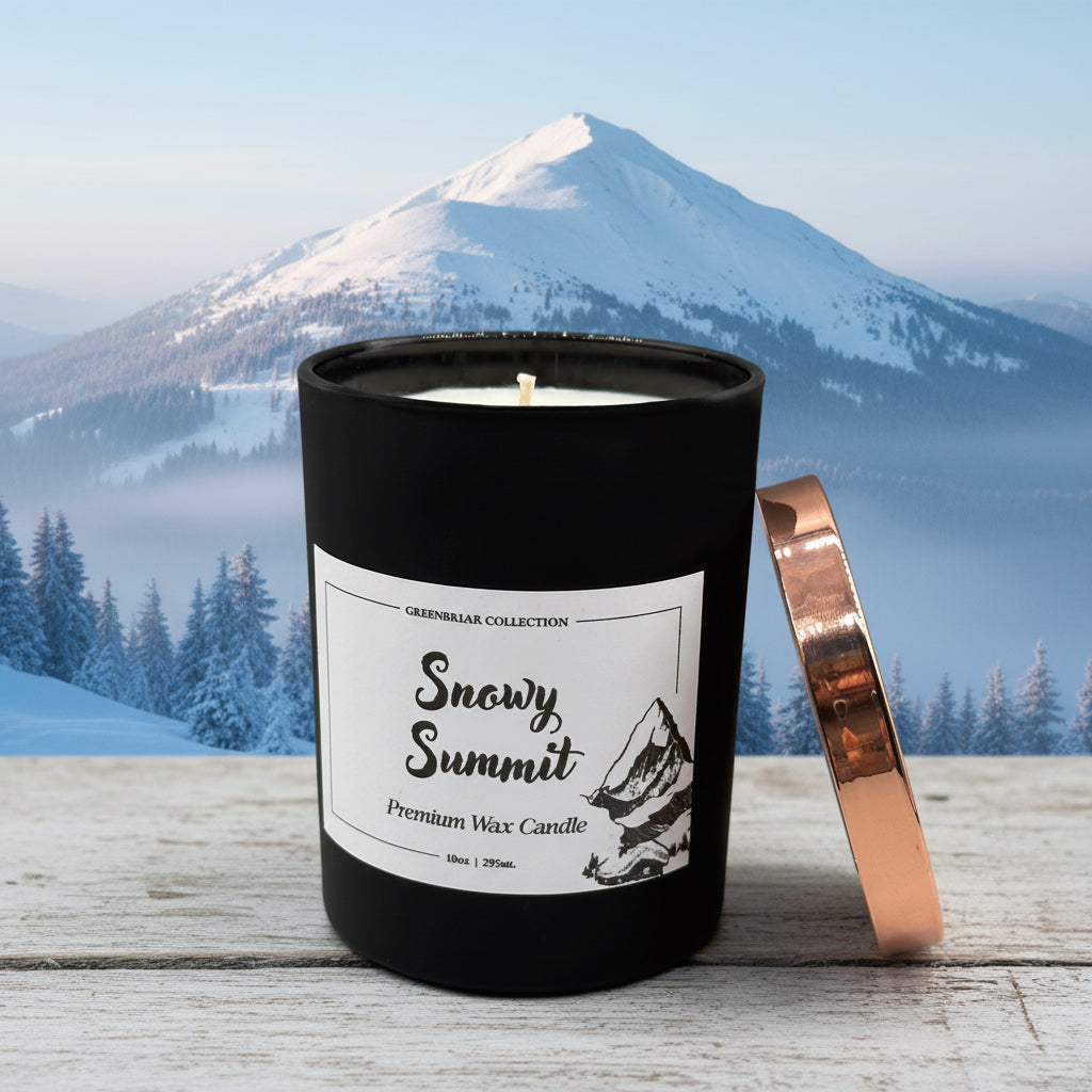 Premium Wax Candle | Snowy Summit - Greenbriar Market + Refillery