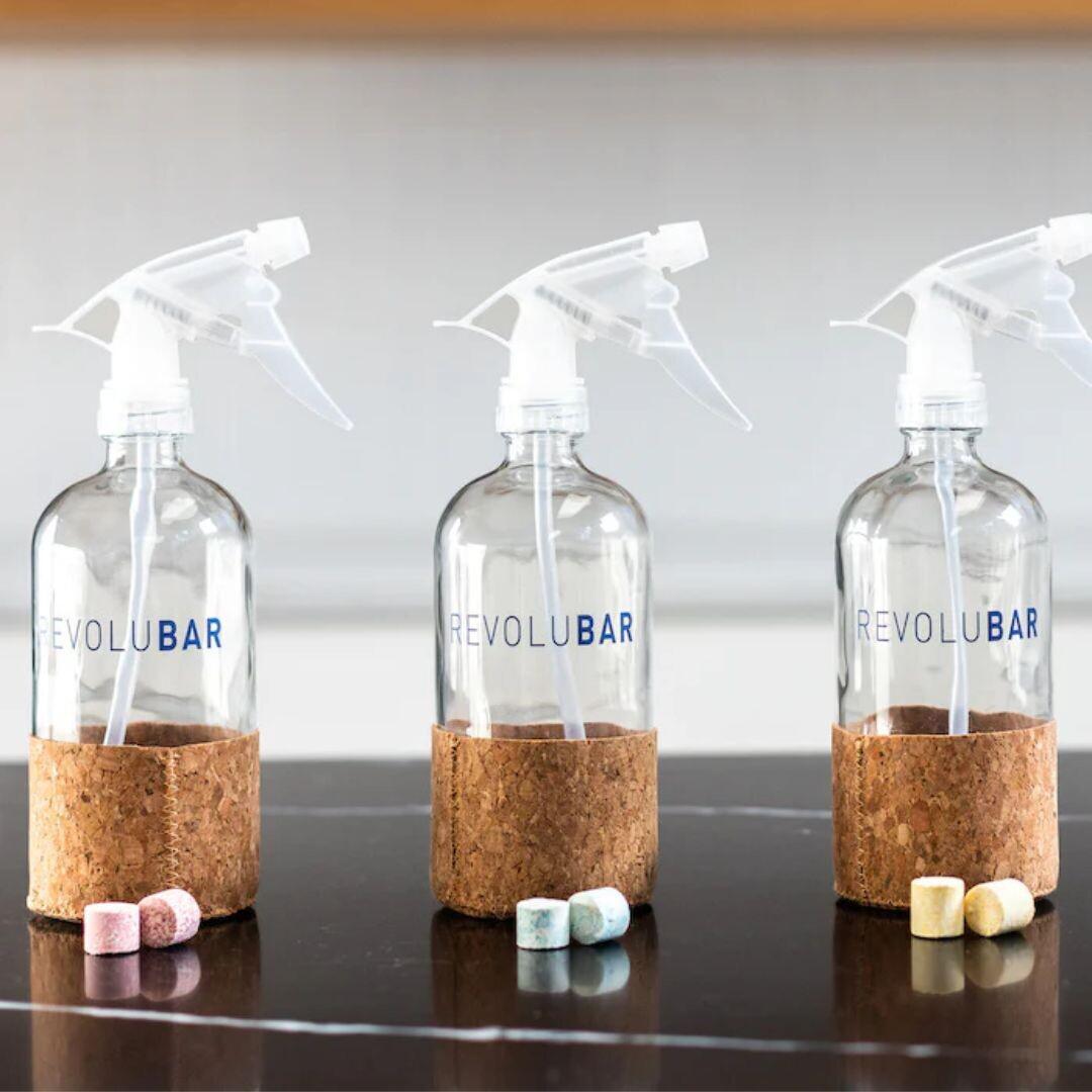 Glass Spray Bottle with Cork Base