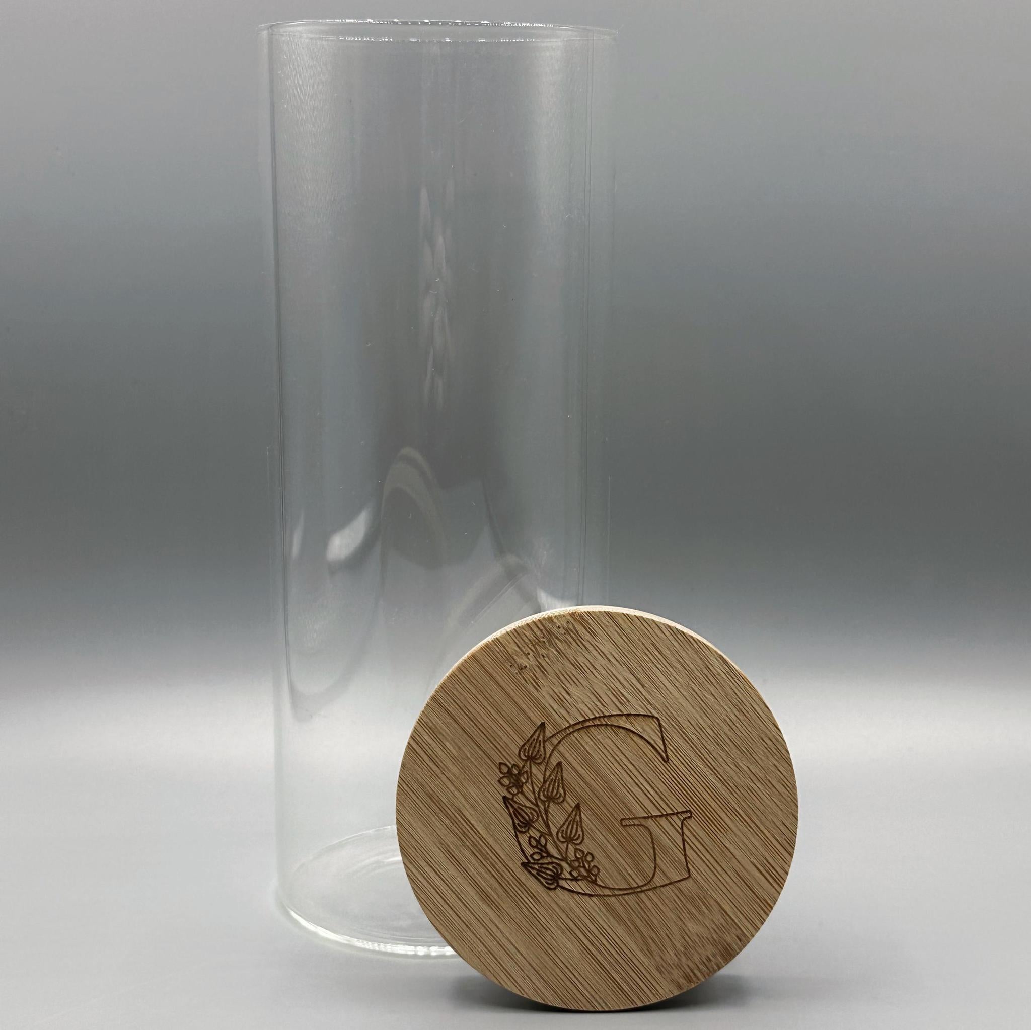 Glass Jar w/ Bamboo Lid - Greenbriar Market + Refillery