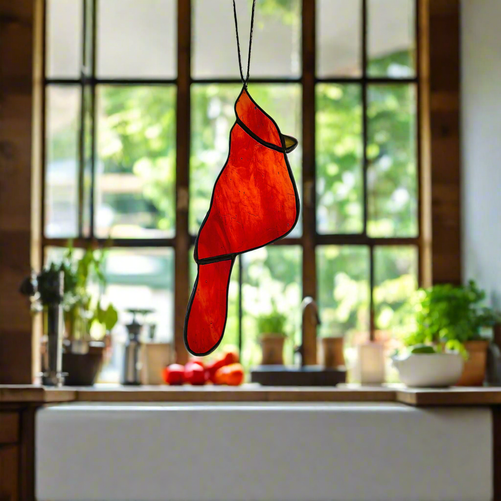 Stained Glass | Cardinal - Greenbriar Market + Refillery