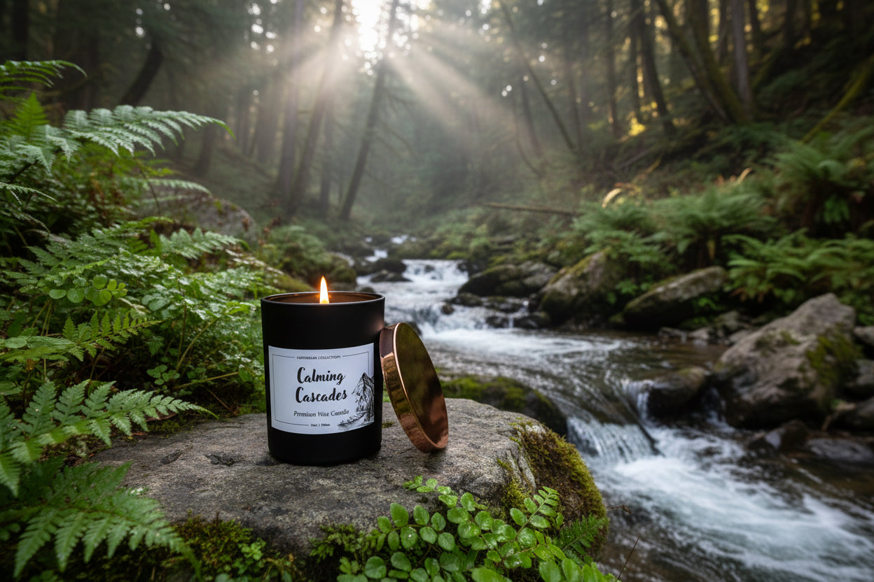 Premium Wax Candle | Calming Cascades - Greenbriar Market + Refillery