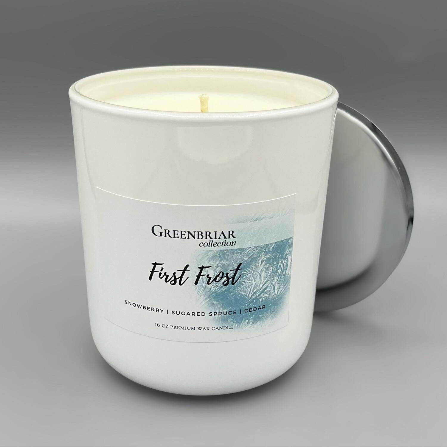 Premium Wax Holiday Candle | First Frost