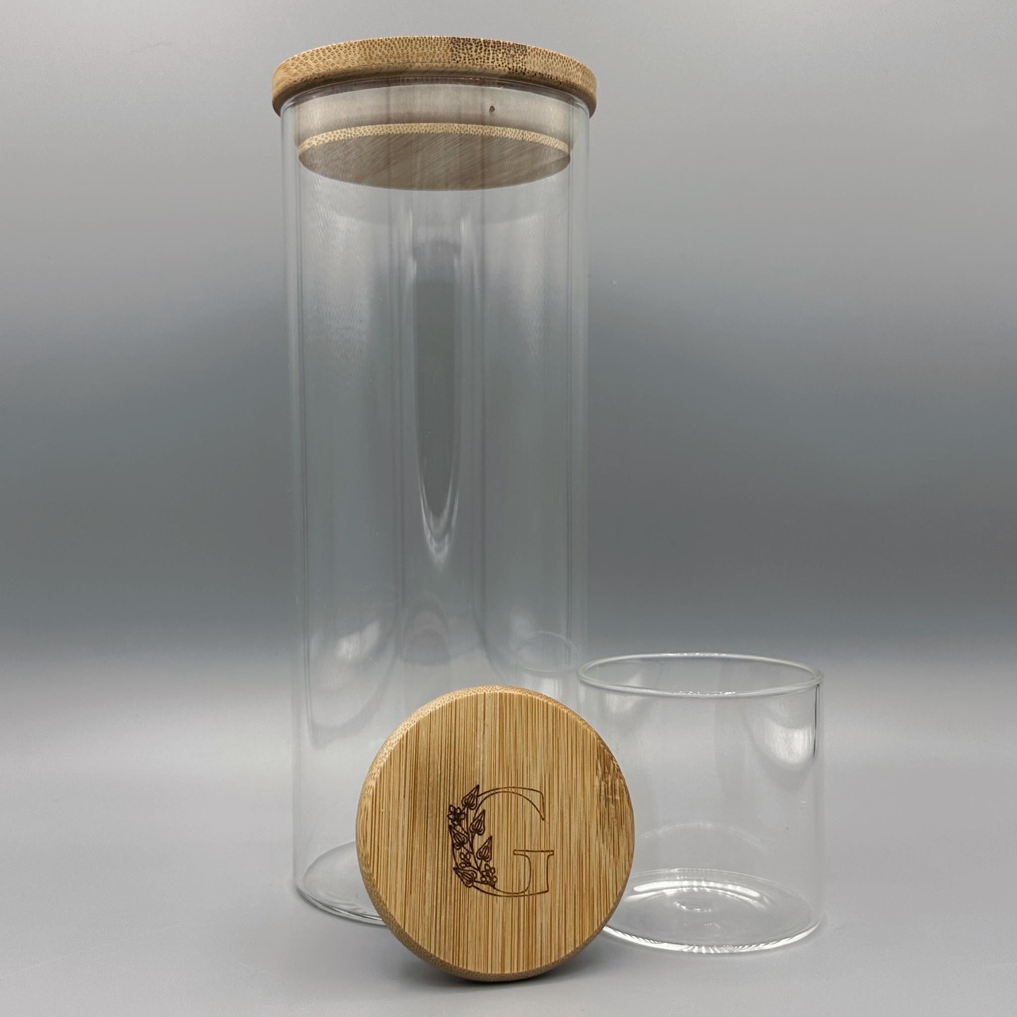 Glass Jar w/ Bamboo Lid - Greenbriar Market + Refillery