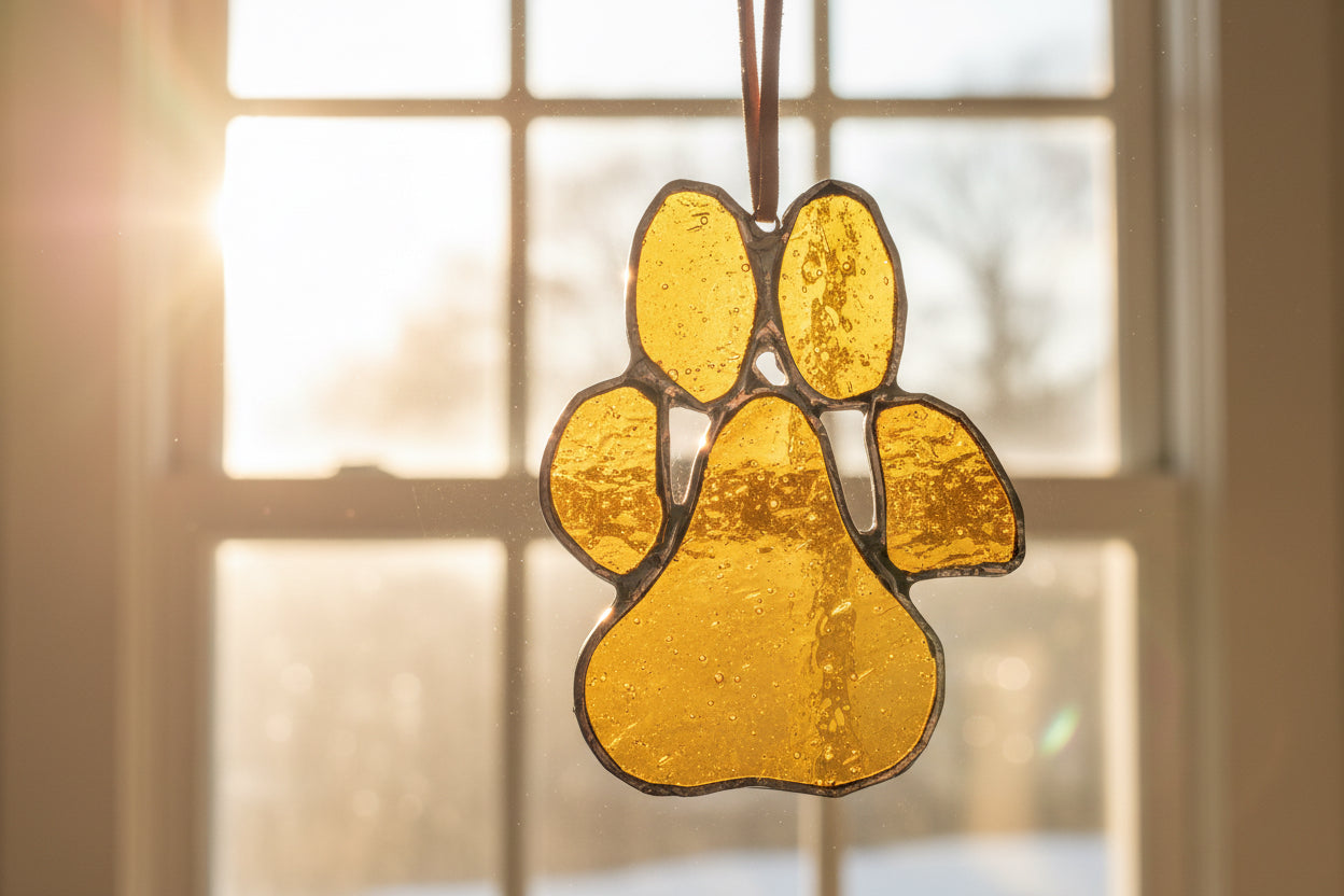 Stained Glass | Paw Print - Greenbriar Market + Refillery