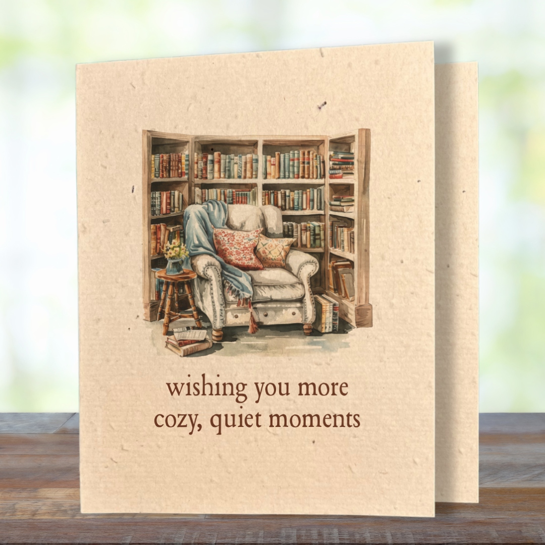 Book Lovers | Plantable Wild Flower Greeting Card - Greenbriar Market + Refillery