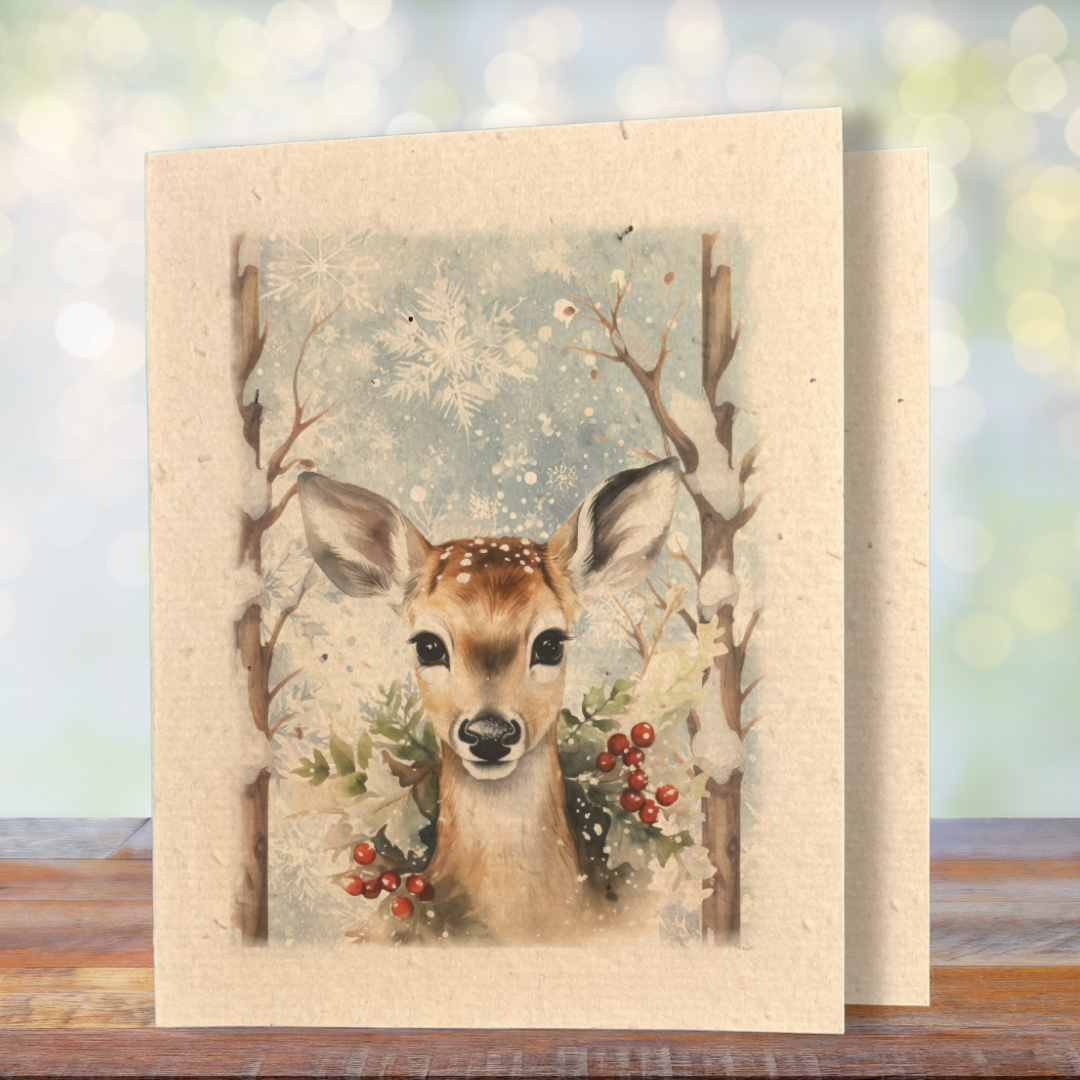 Christmas Greeting Card | Plantable Wild Flower Seed Paper - Greenbriar Market + Refillery