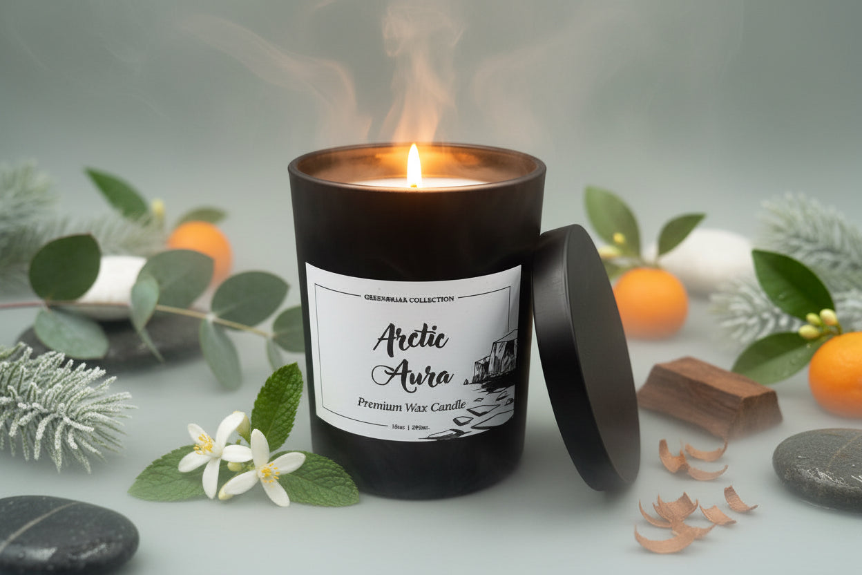 Premium Wax Candle | Arctic Aura - Greenbriar Market + Refillery