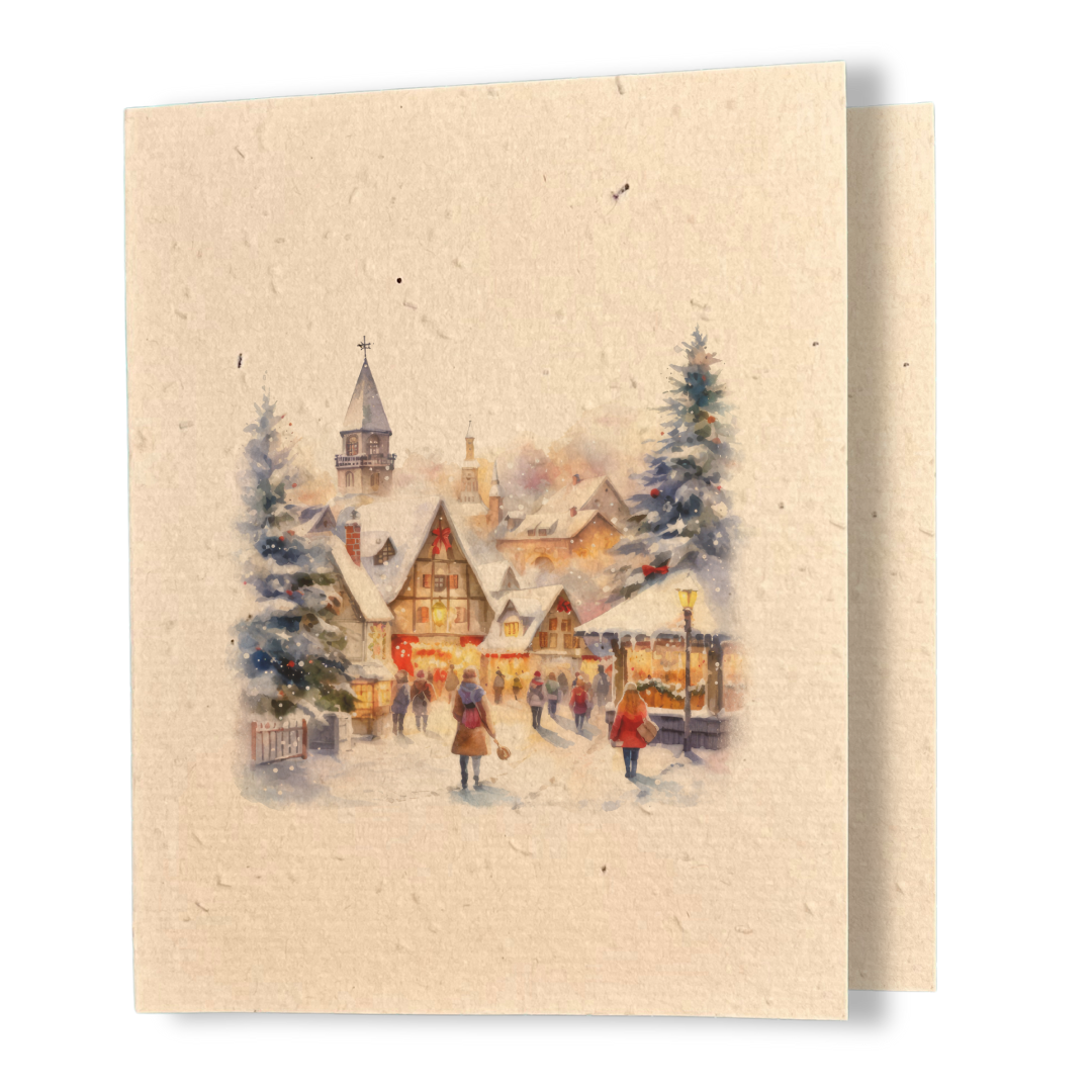 Christmas Greeting Card | Plantable Wild Flower Seed Paper - Greenbriar Market + Refillery