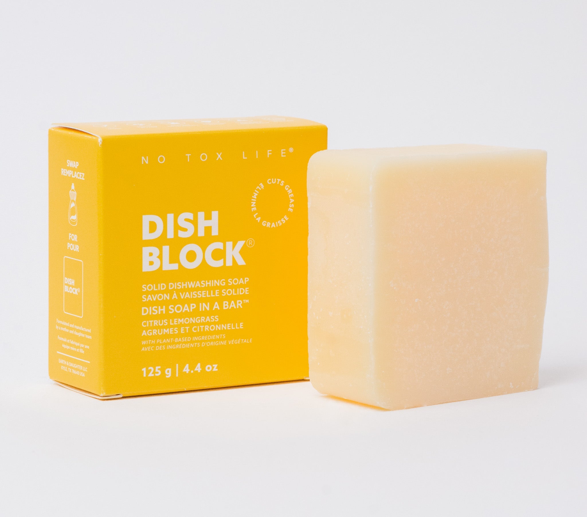 DISH BLOCK® Zero Waste Dish Washing Bar | Citrus Lemongrass