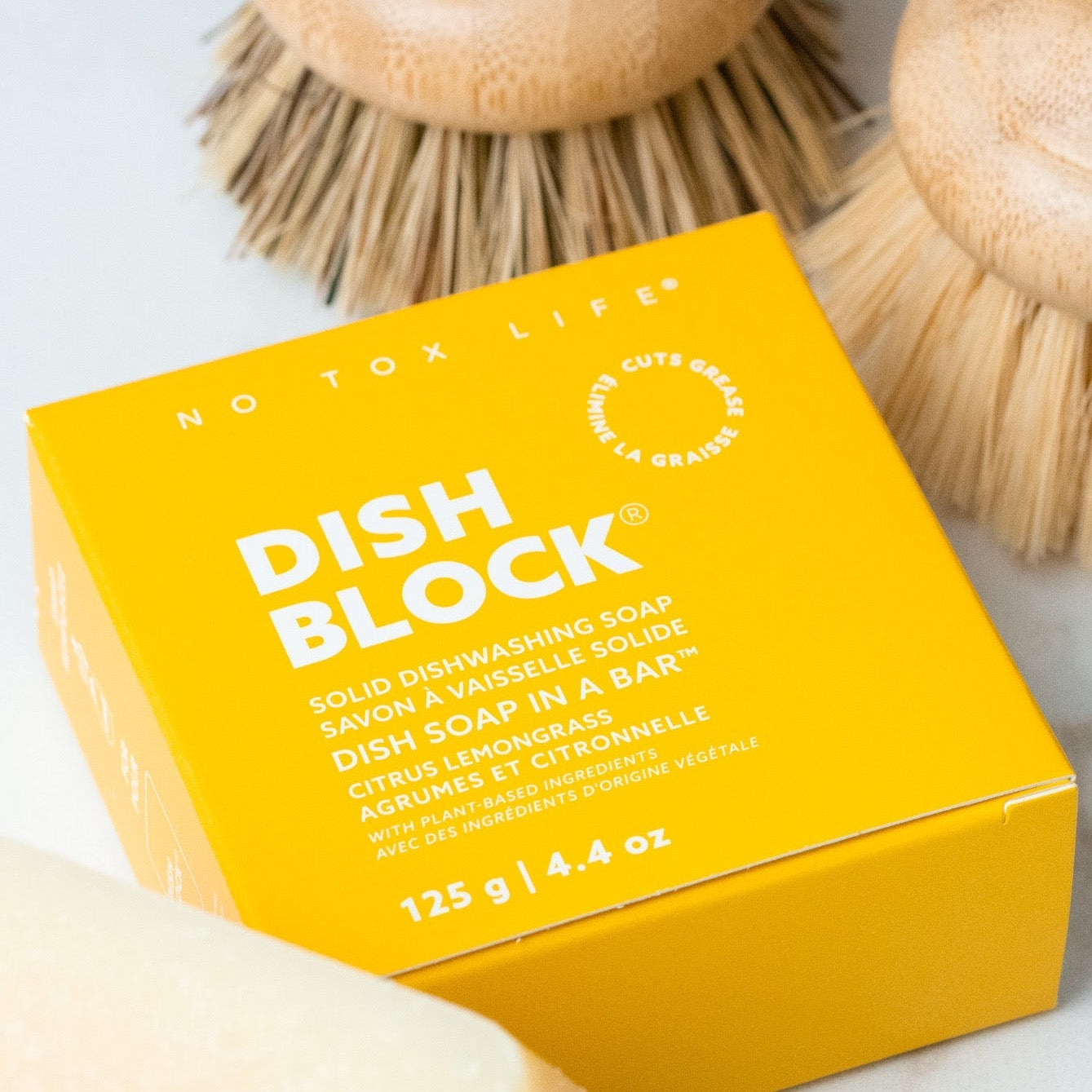 DISH BLOCK® Zero Waste Dish Washing Bar | Citrus Lemongrass - Greenbriar Market + Refillery