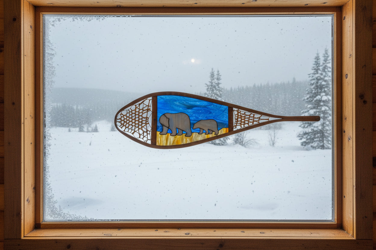 Stained Glass | Snowshoe Bears - Greenbriar Market + Refillery