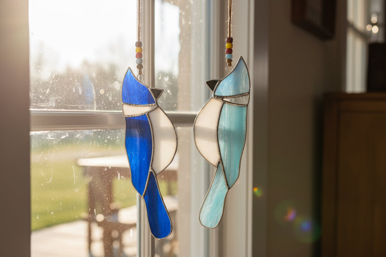 Stained Glass | Blue Jay - Greenbriar Market + Refillery