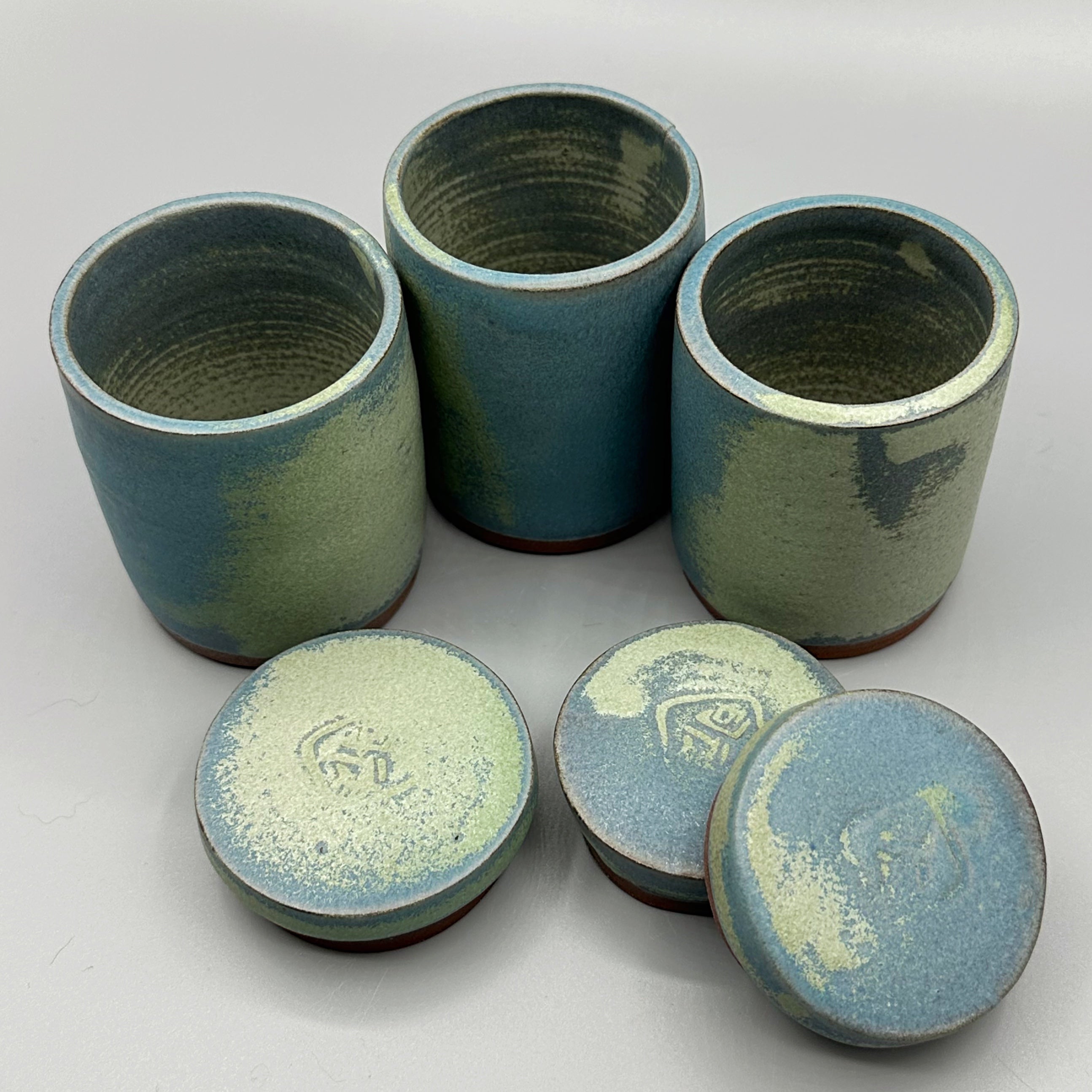 Small Ceramic Jar with Lid | Blue