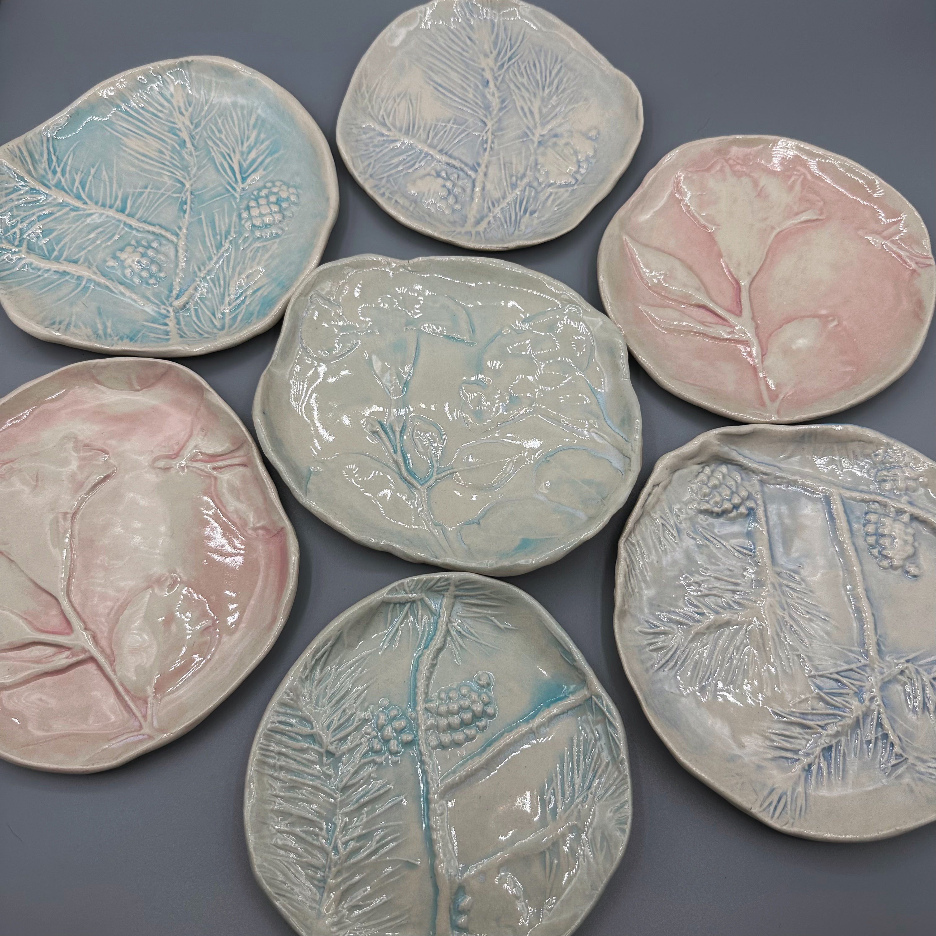 Ceramic Floral Ring Dishes